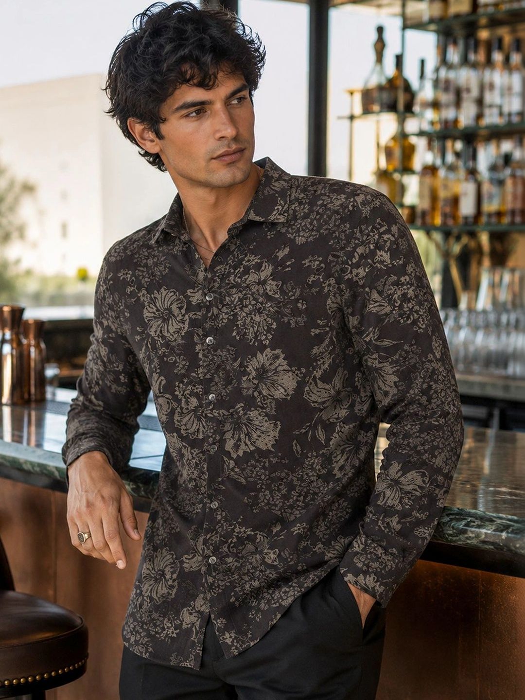 CAHOOT Men Standard Floral Printed Casual Shirt-image-18