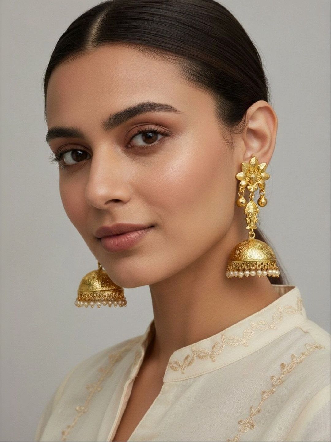 9ROCK Floral Jhumkas Earrings-picture-22
