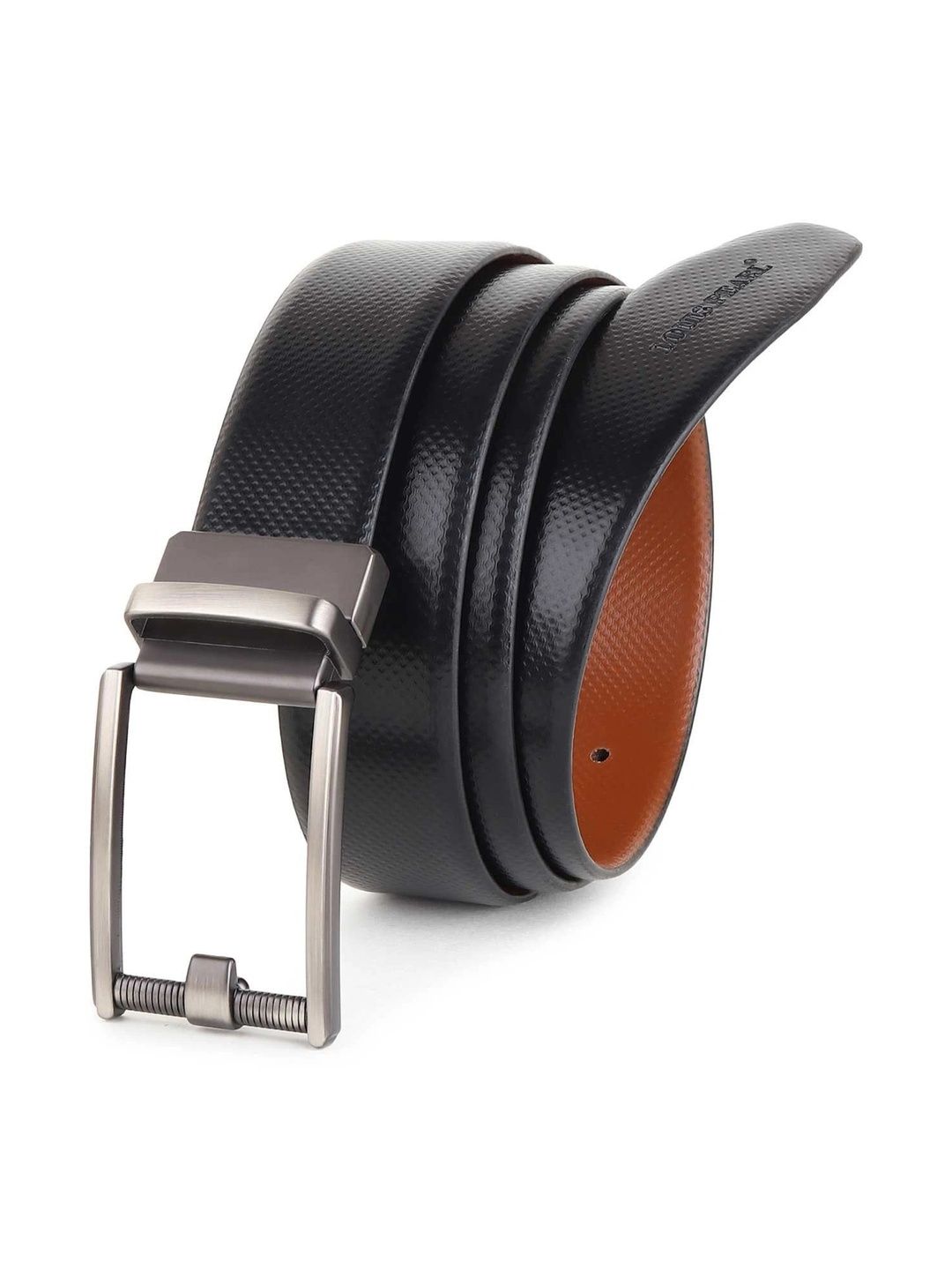 LOUIS PEARL Men Textured Leather Reversible Formal Belt-picture-31