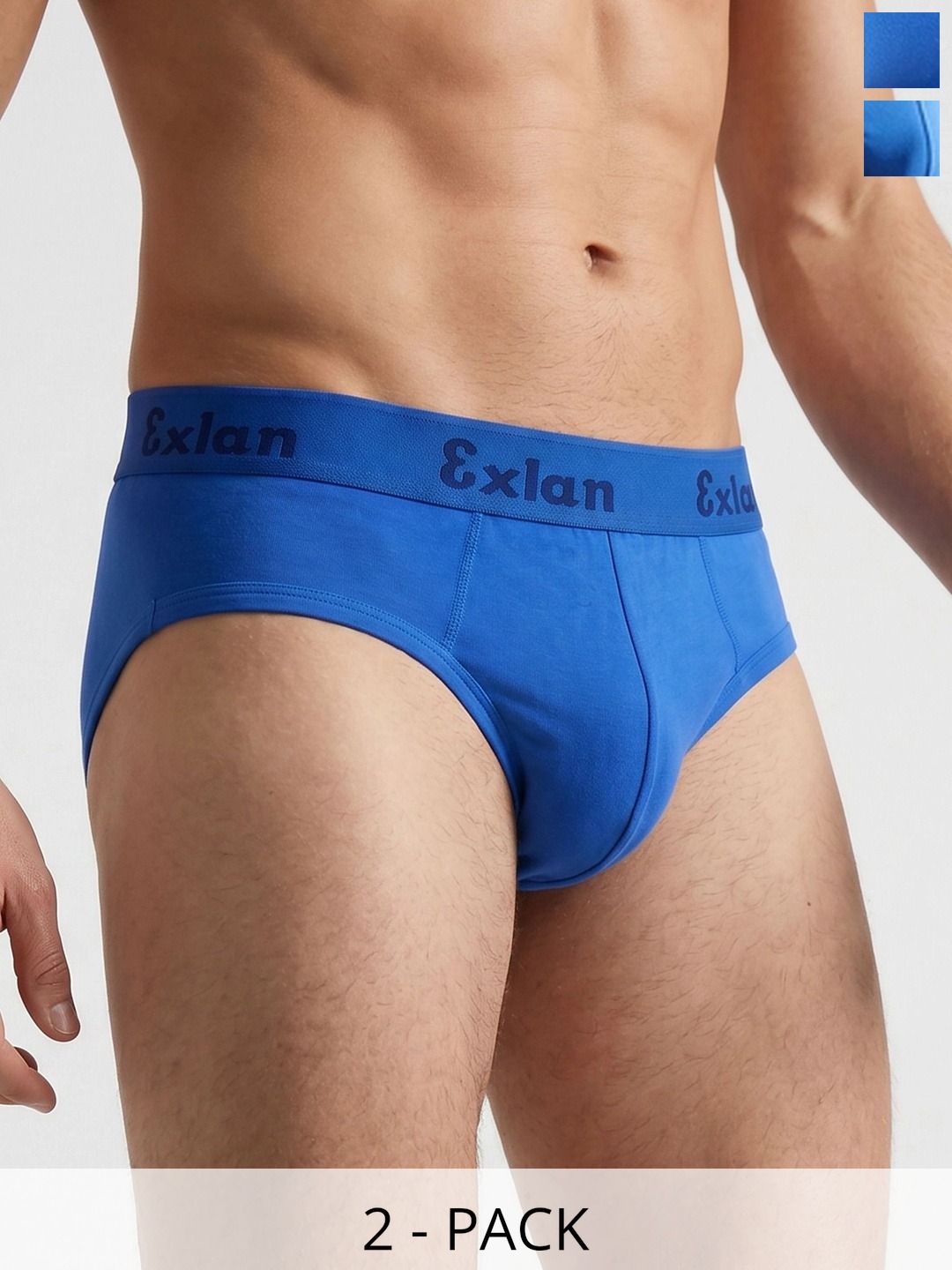 Exlan Men Pack of 2 Anti Bacterial Cotton Basic Briefs-picture-20