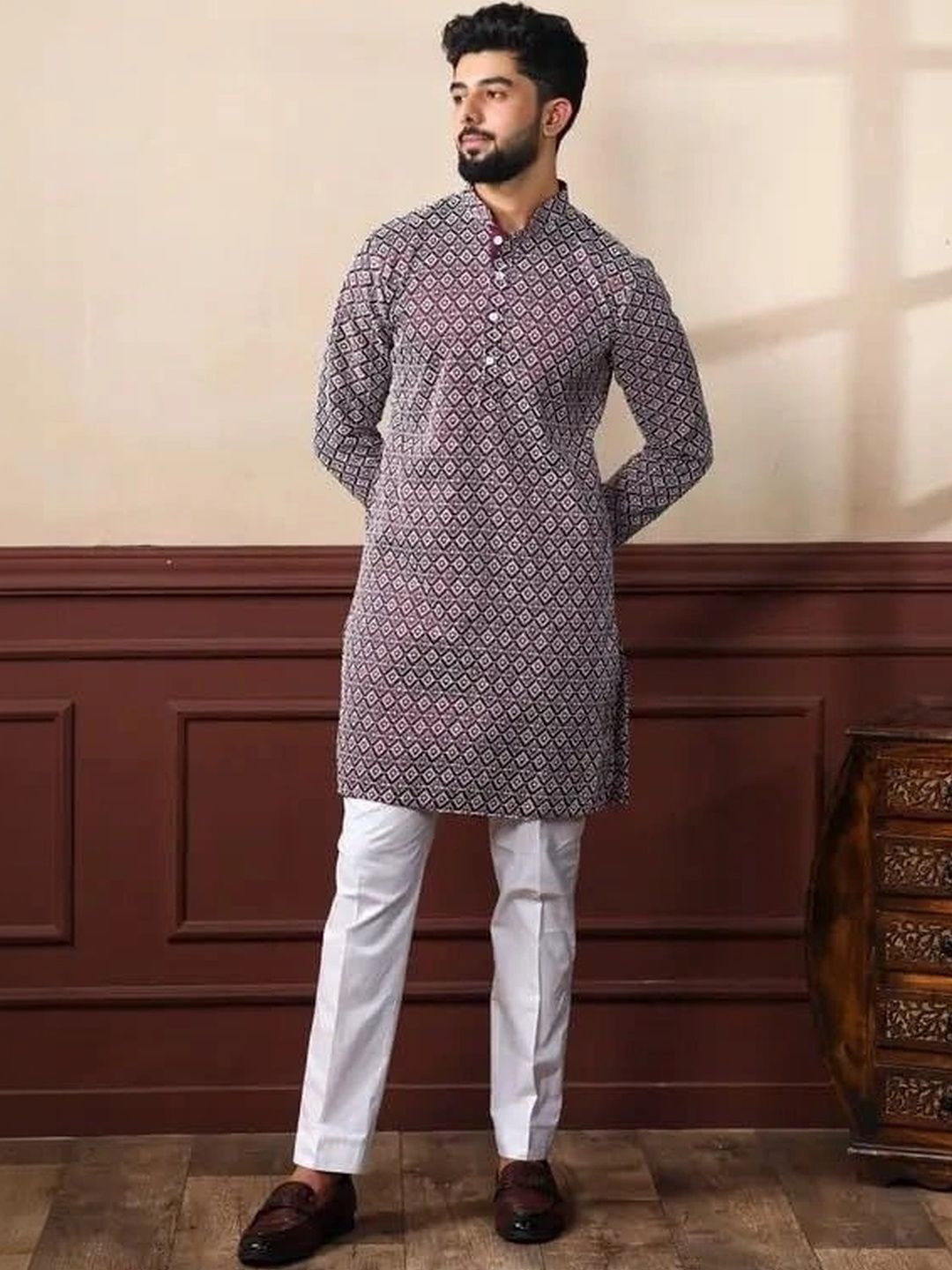 Anouk Men Geometric Printed Kurta-picture-43