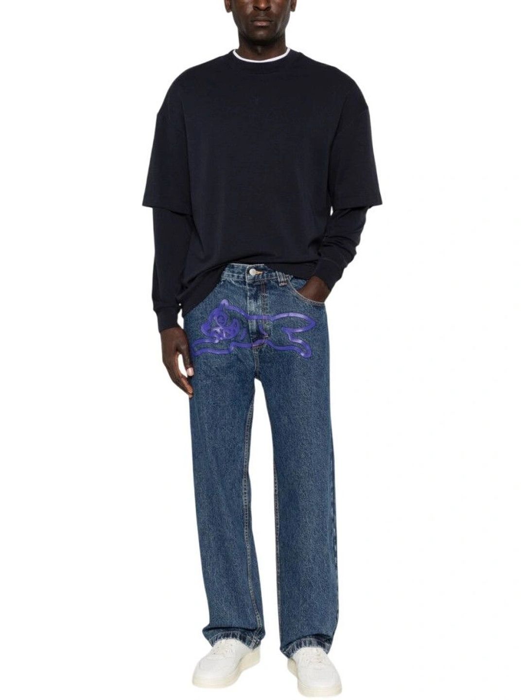 Icecream Men Straight Fit Mid-Rise Printed Jeans-picture-17
