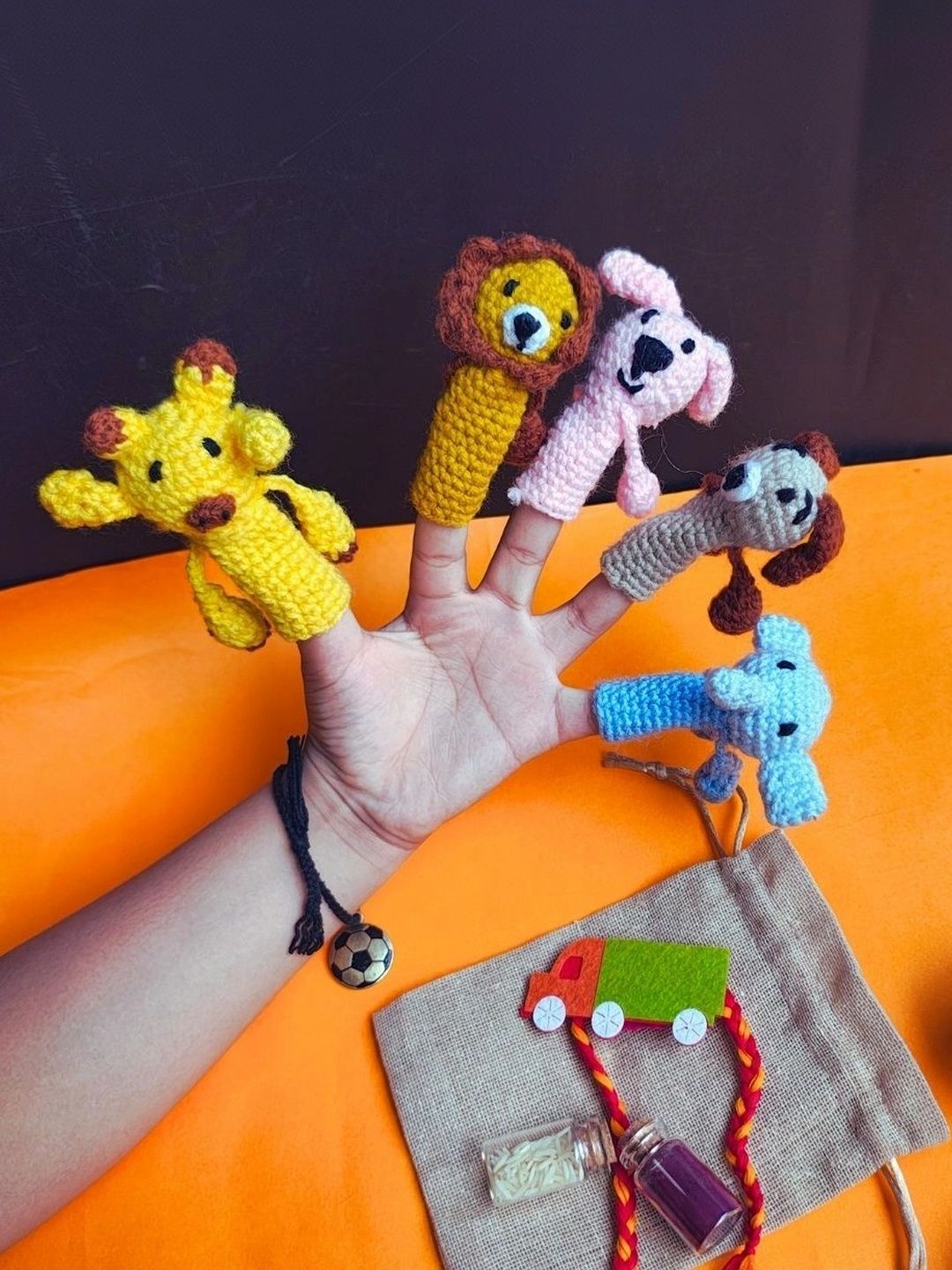 TheYUGO Kids Rakhi Gift Set With Birdie Finger Puppet & Roli Chawal-picture-28