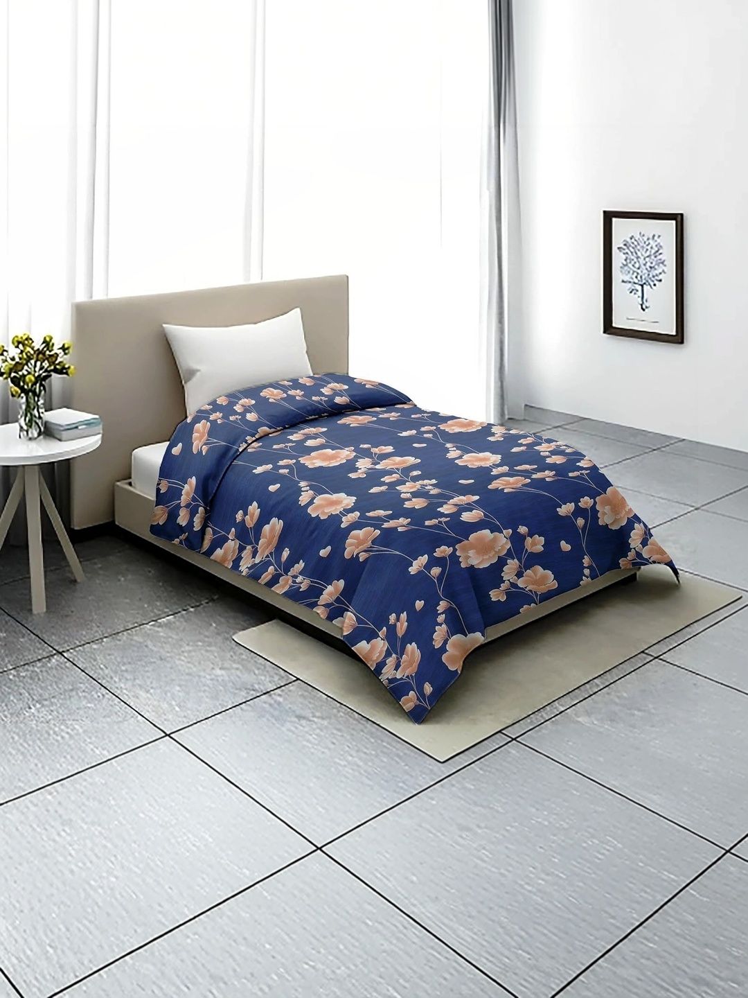 TINDLER KNOTS Blue Floral Printed Single Duvet Cover-picture-29