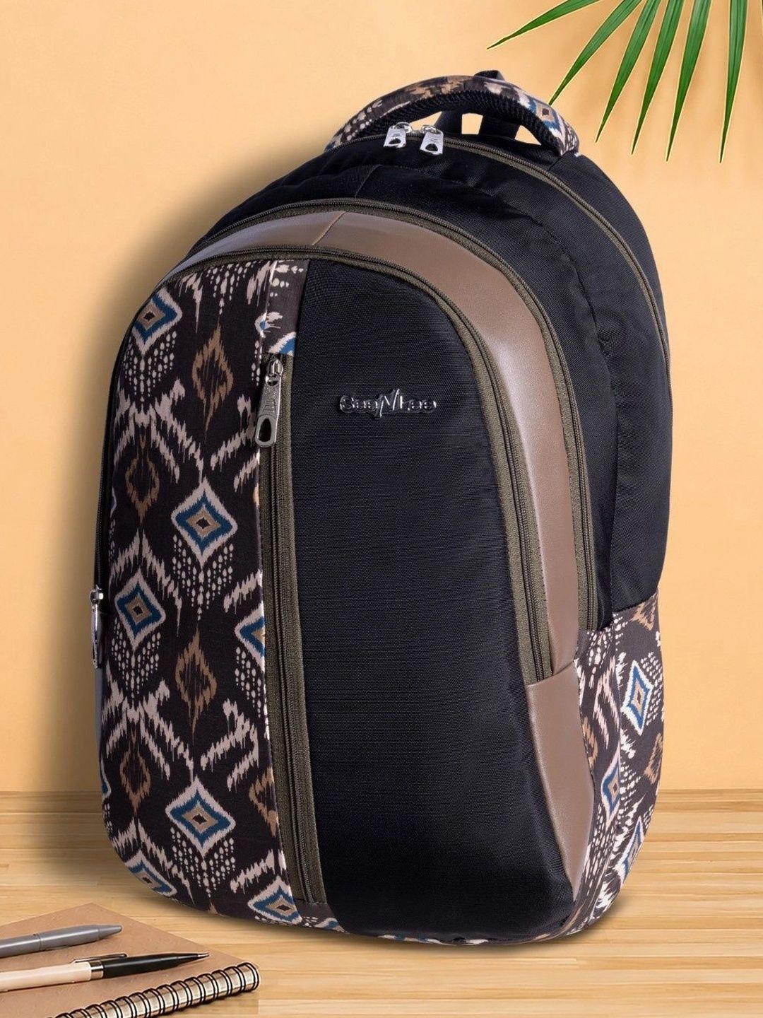 Seenlee Women Geometric Backpack with Compression Straps-picture-36