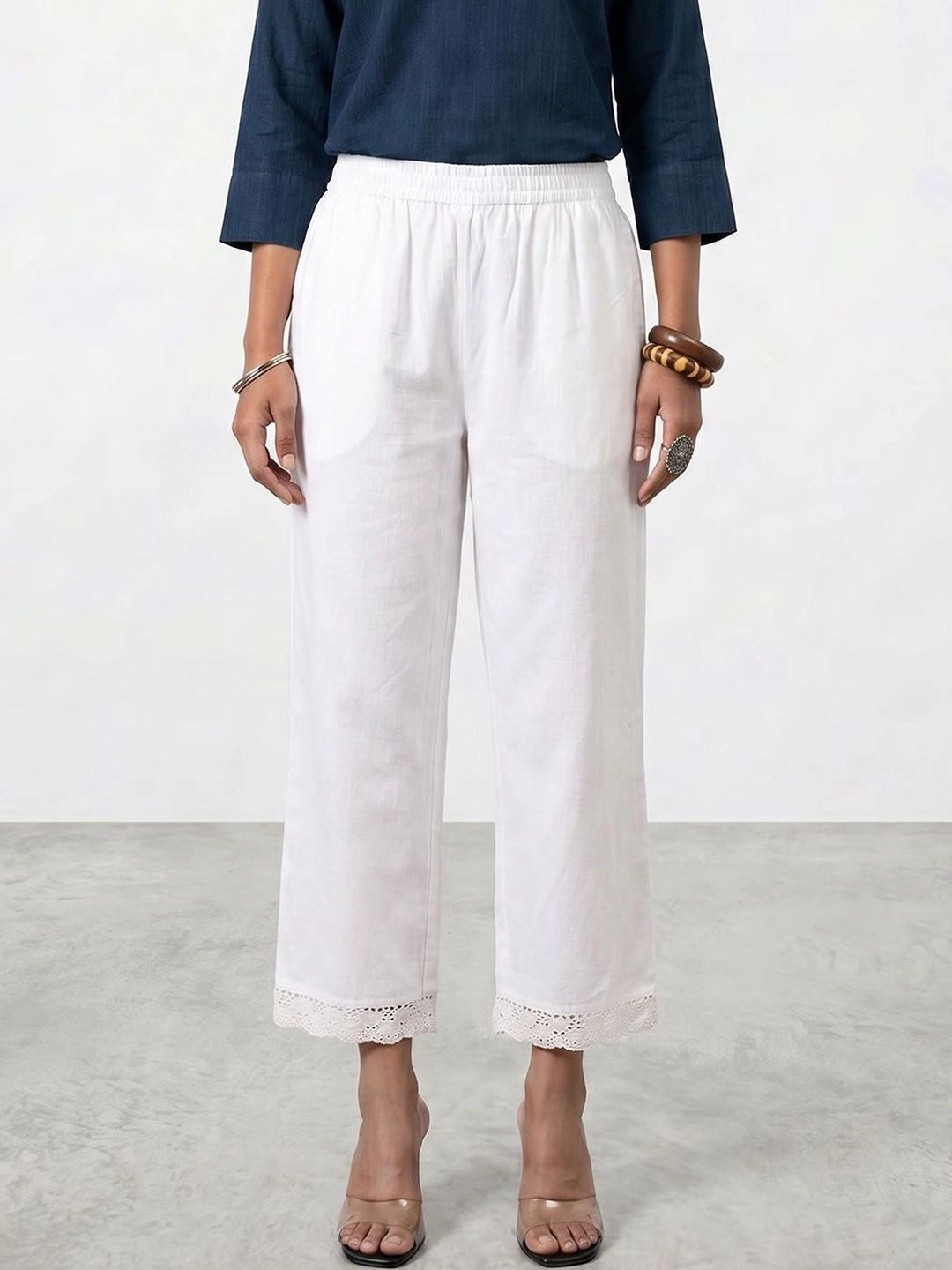R&B Women Floral Straight Fit Trousers-picture-34