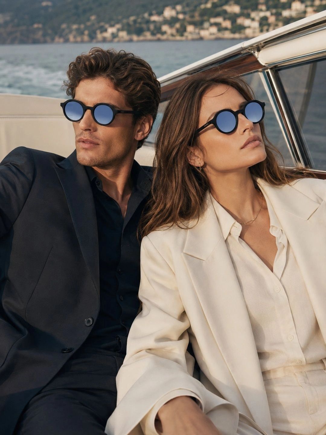 Moda Rapido Unisex Blue Lens & Black Round Sunglasses with-image-19