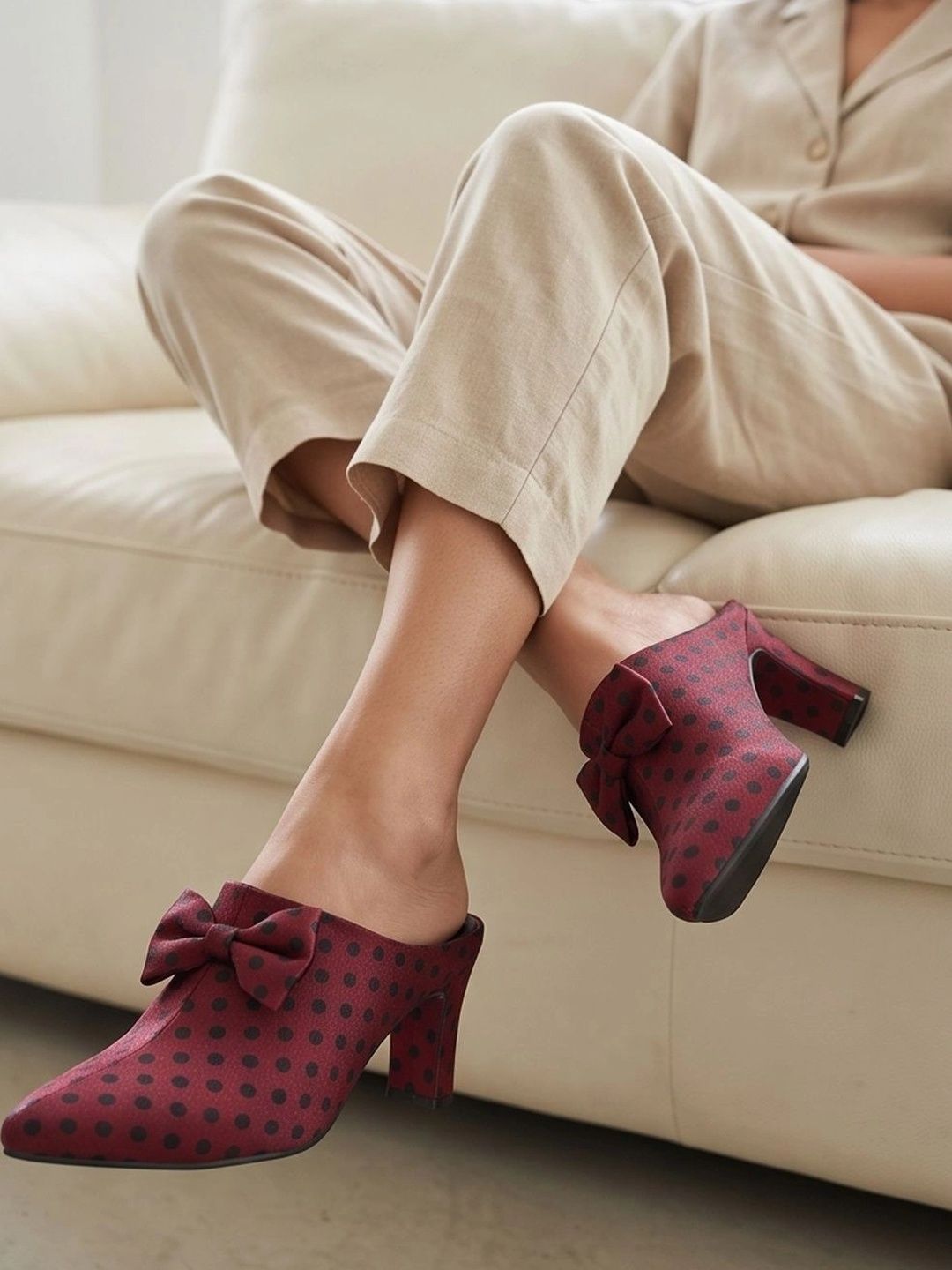 Lavie Printed Block Mules with Bows-picture-33