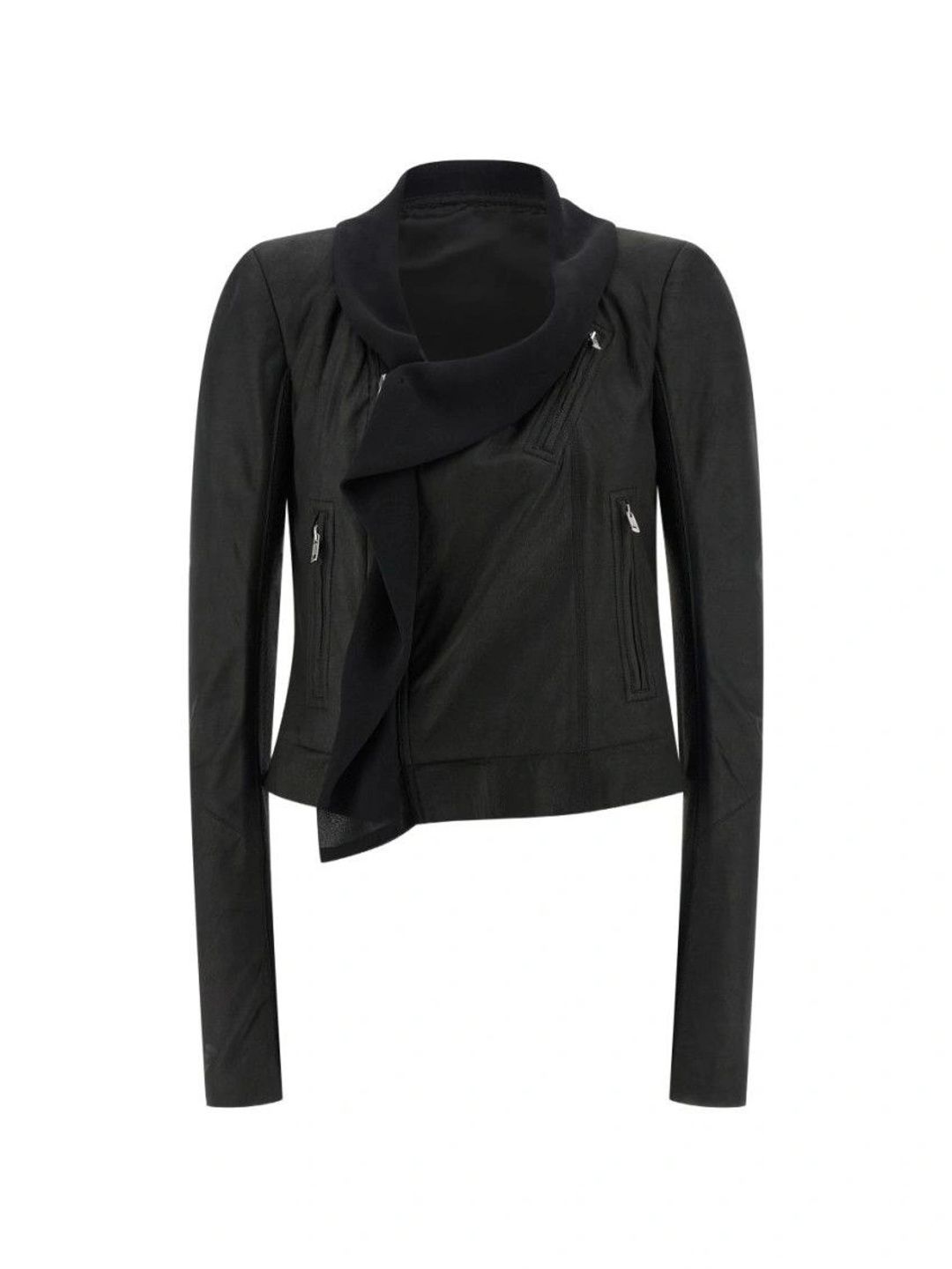 Rick Owens Women Leather Open Front Jacket-picture-15