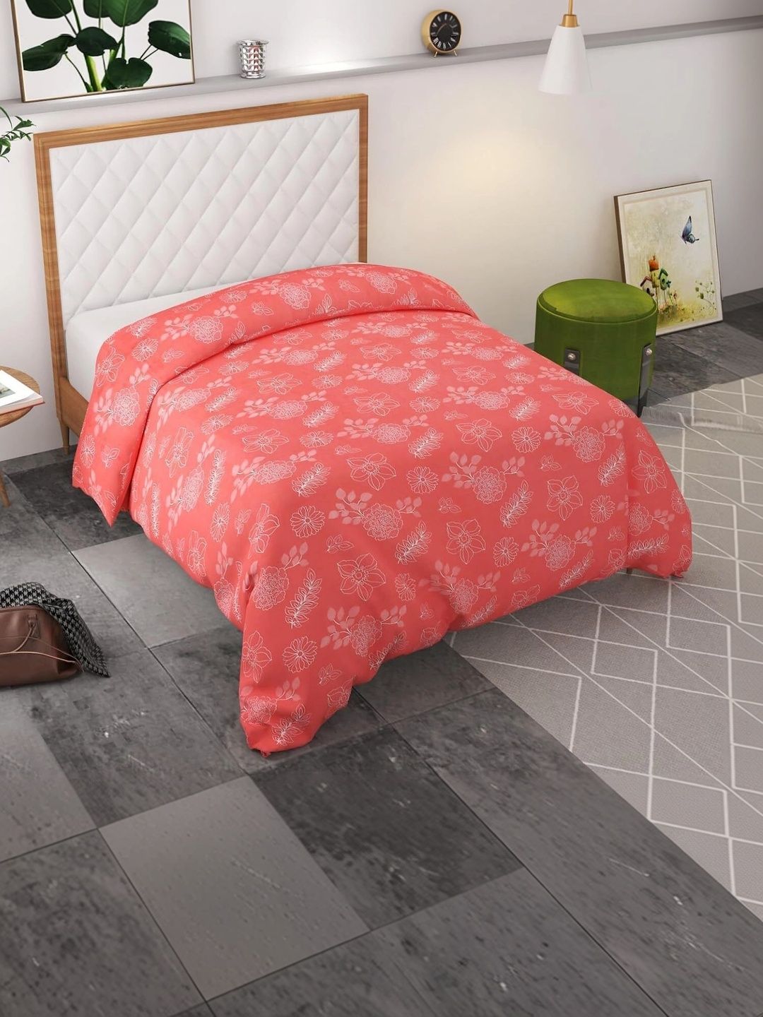 TINDLER KNOTS Red Floral Printed Single Duvet Cover-picture-28
