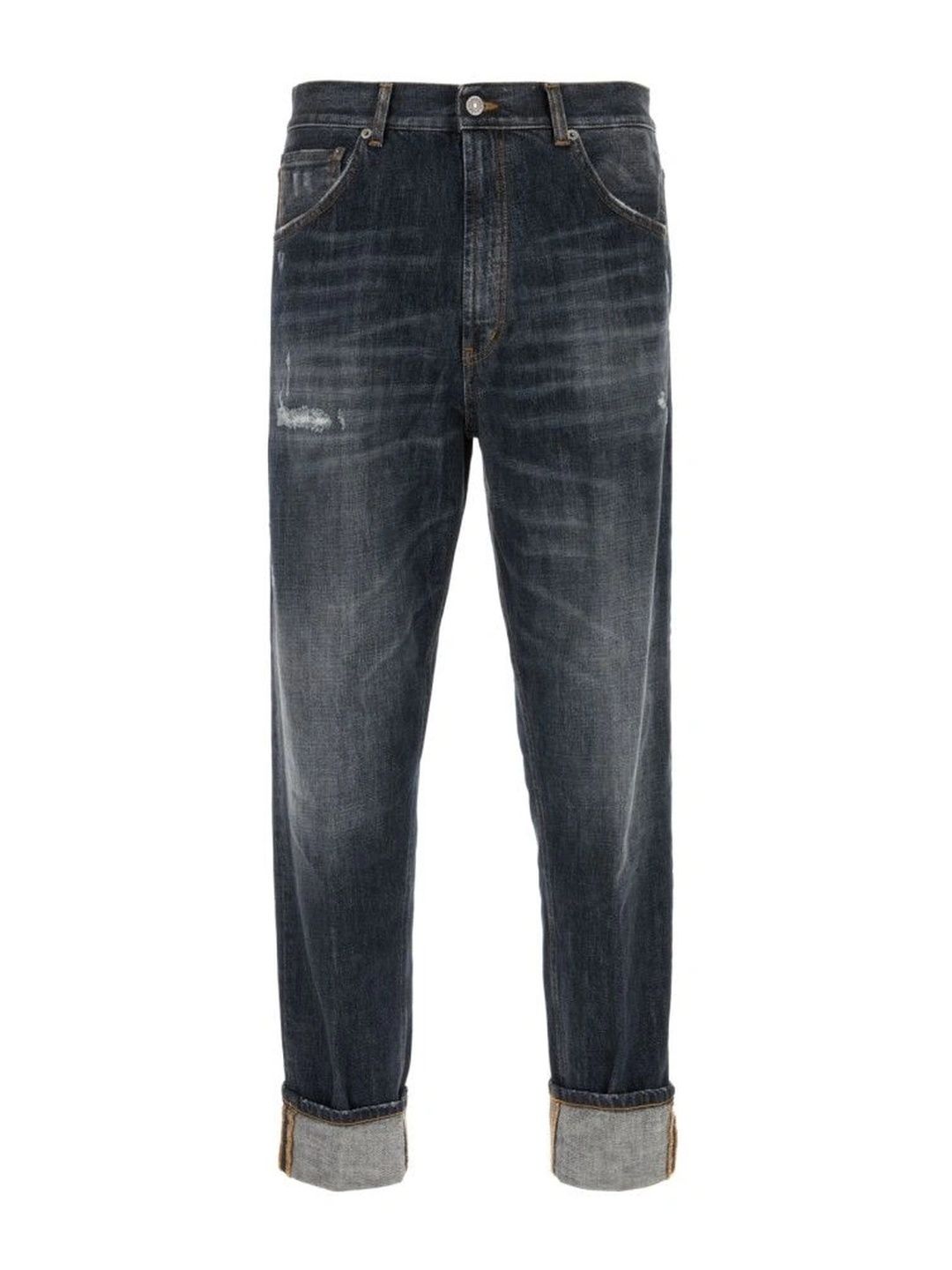 Dondup Men Relaxed Fit Mid-Rise Low Distress Cuffed Hem Jeans-picture-28