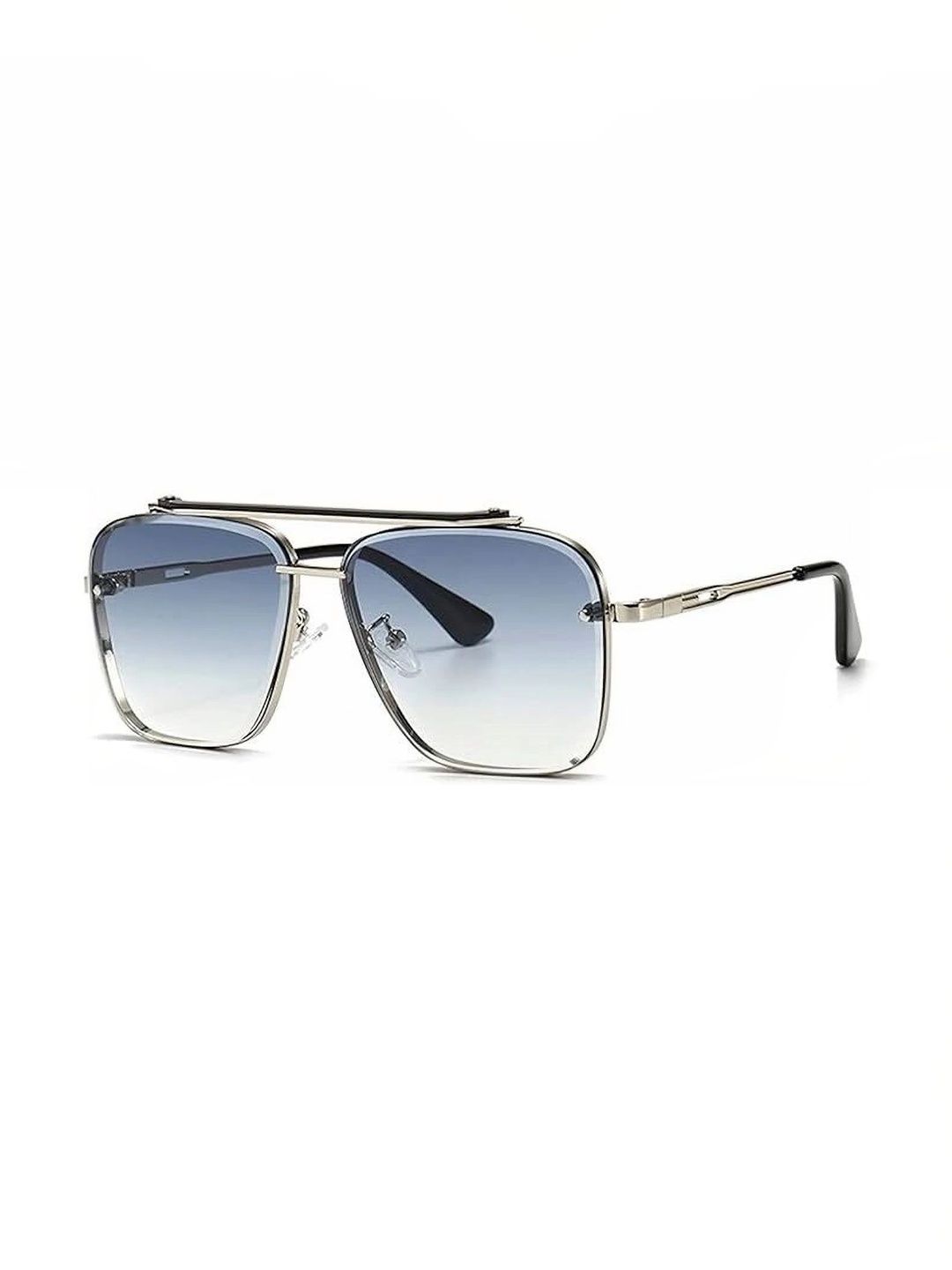 AKAYI Unisex Blue Lens & Silver-Toned Aviator Sunglasses with-image-33