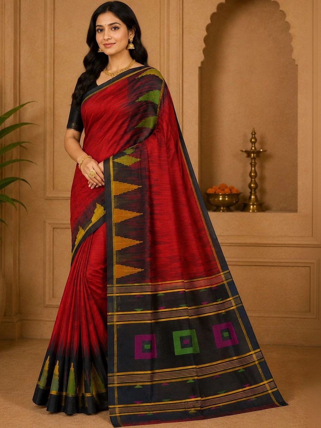 Angosree Woven Design Embroidered Heavy Work Saree-picture-28