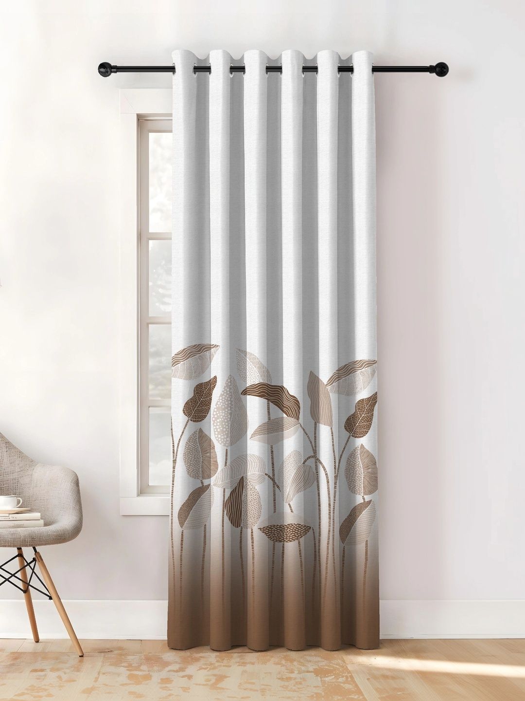 Nefertiti Home Brown Geometric Room Darkening Long Door Curtain-picture-36