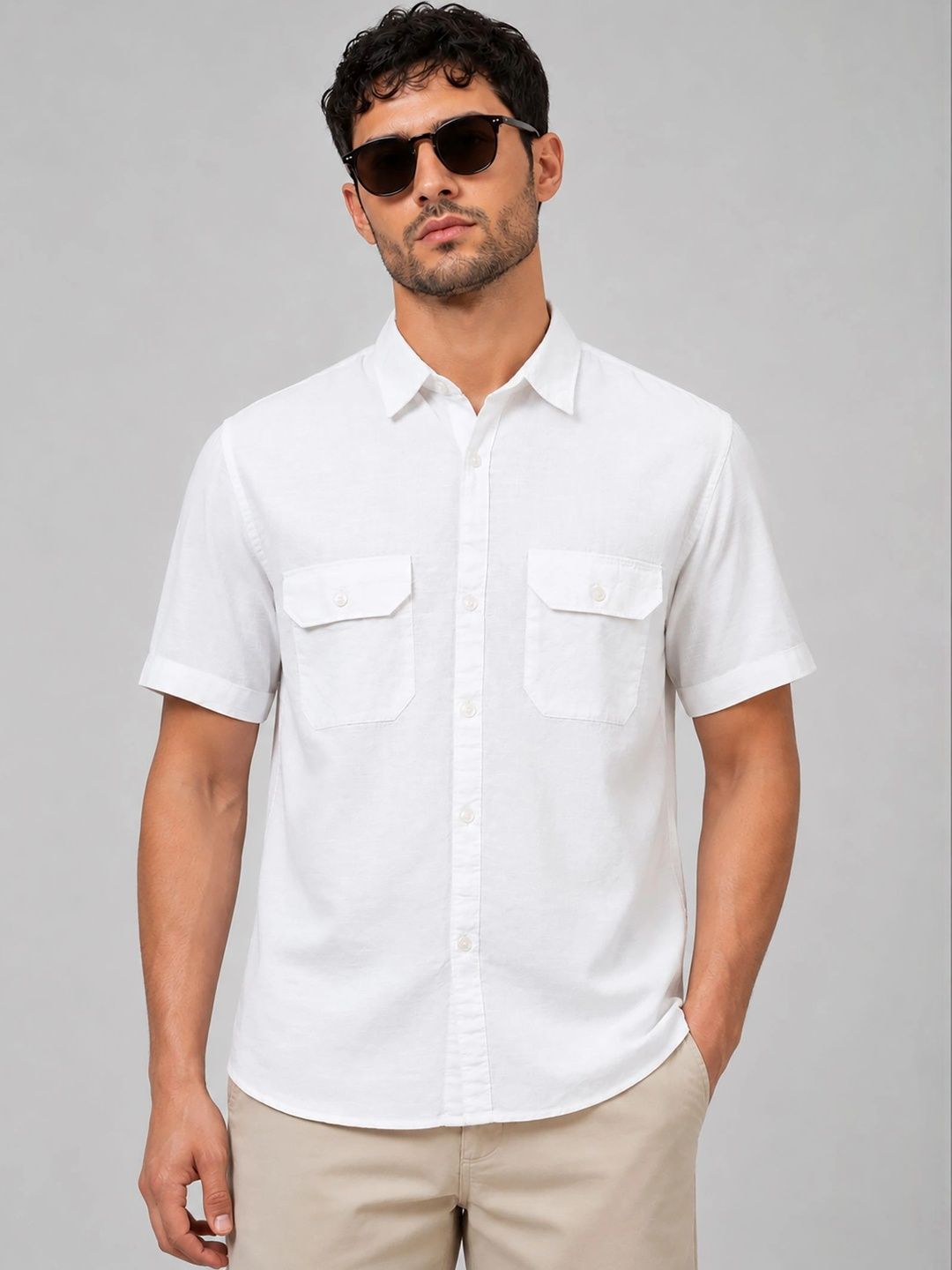 U.S. PITCHERS Men Modern Slim Fit Casual Shirt-picture-35