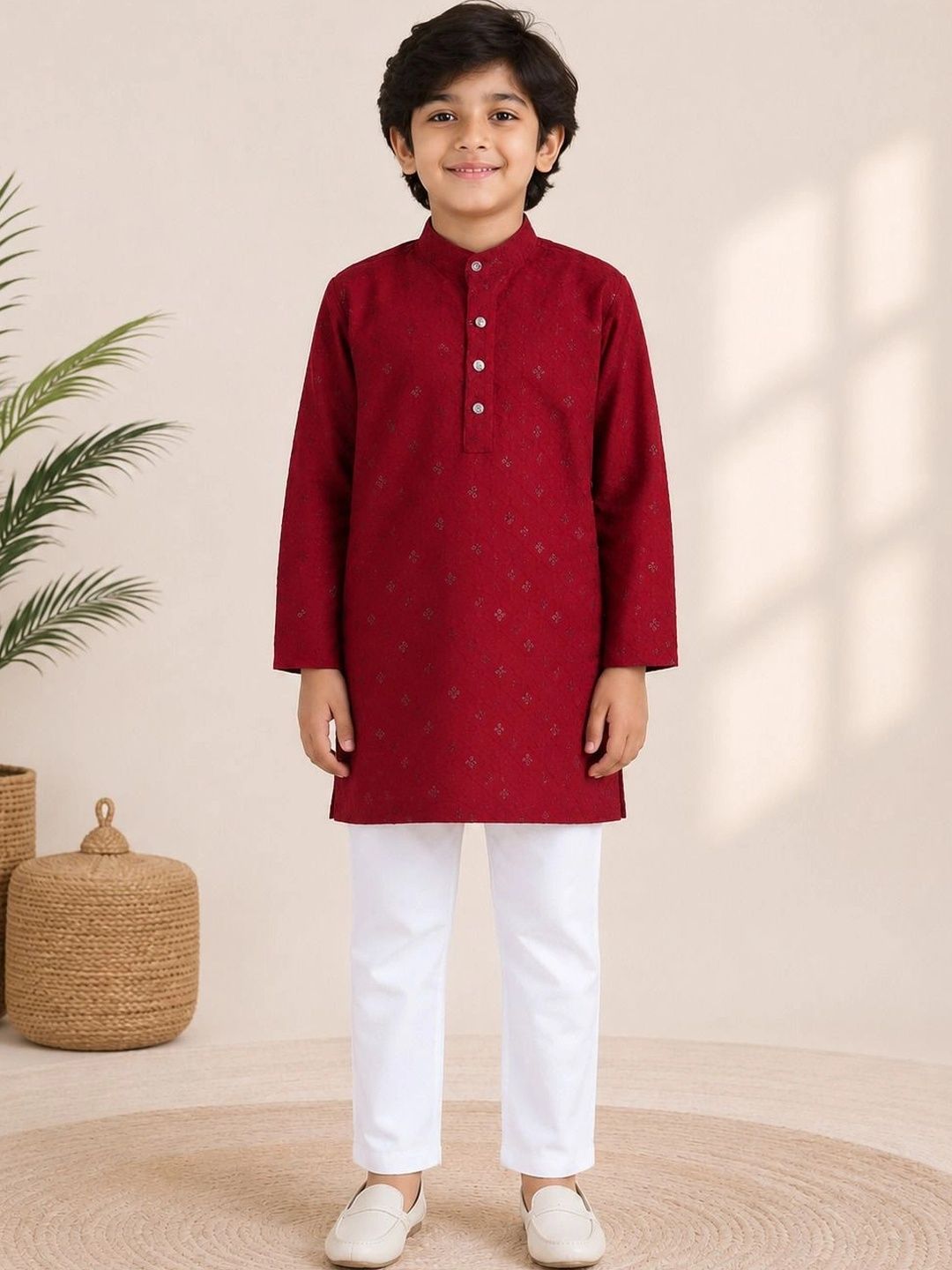 ESTYLISHKART Boys Ethnic Motifs Printed Regular Kurta with Trousers-image-34