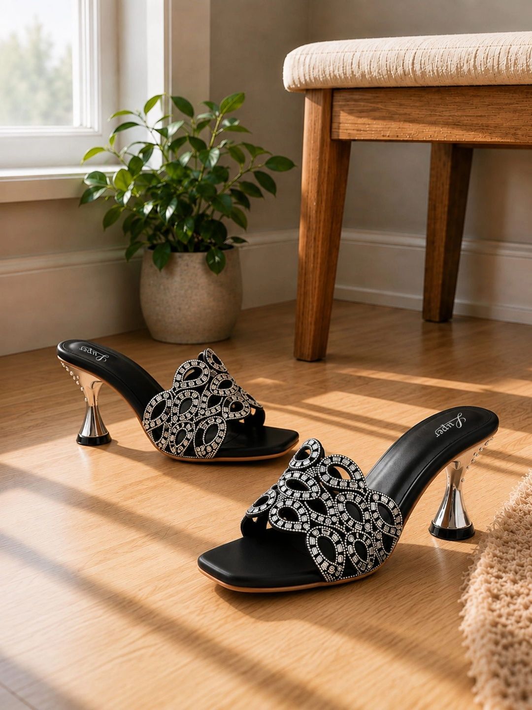 Luper Embellished Party Slim Heeled Mules-image-29