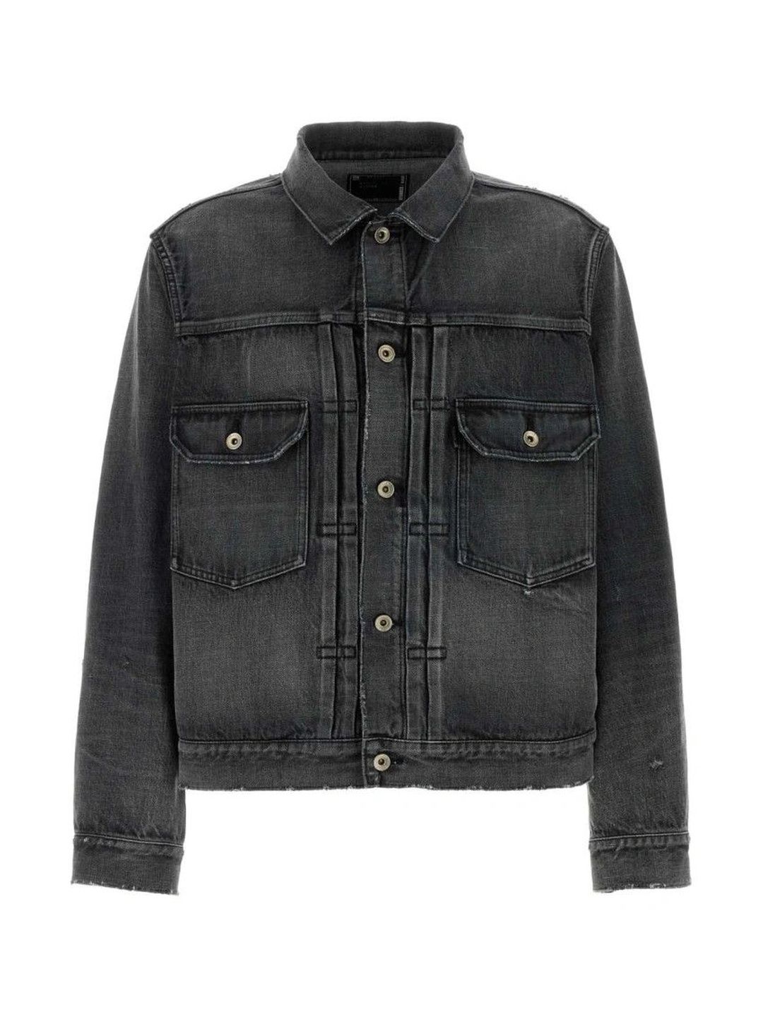 Sacai Men Washed Denim Jacket-image-6