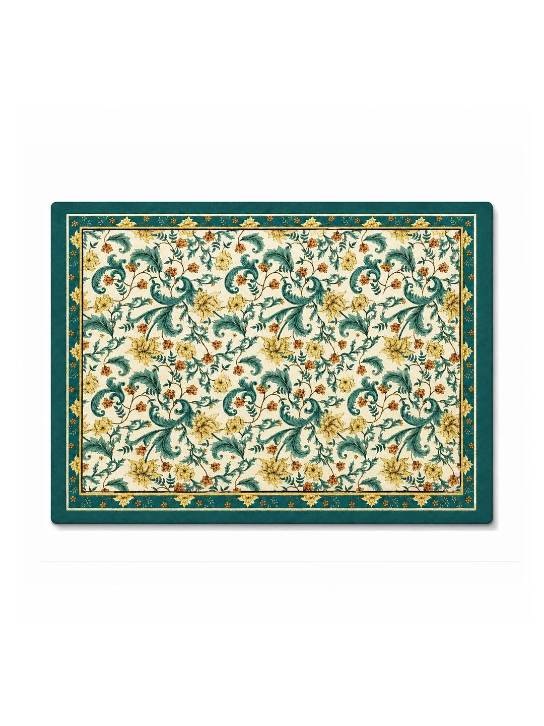 LUXEHOME INTERNATIONAL Green & Yellow Printed Anti-Skid Kitchen Mats-image-49