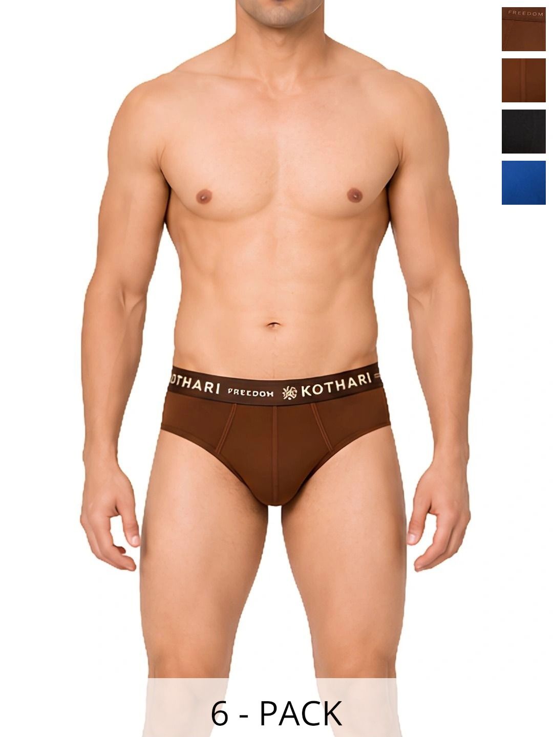 Kothari Men Pack of 6 Assorted Cotton Bikini-picture-16