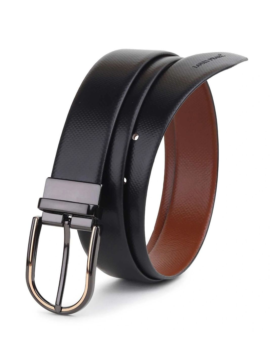 LOUIS PEARL Men Textured Leather Reversible Formal Belt-picture-23