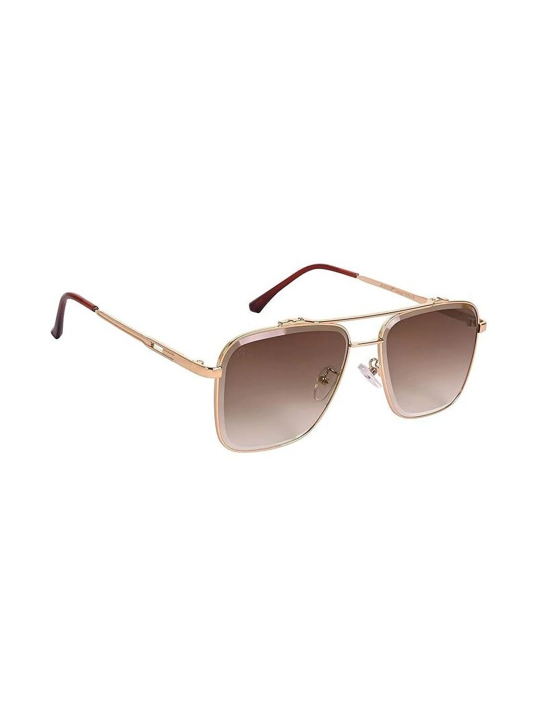 AKAYI Unisex Brown Lens & Gold-Toned Aviator Sunglasses with-image-35