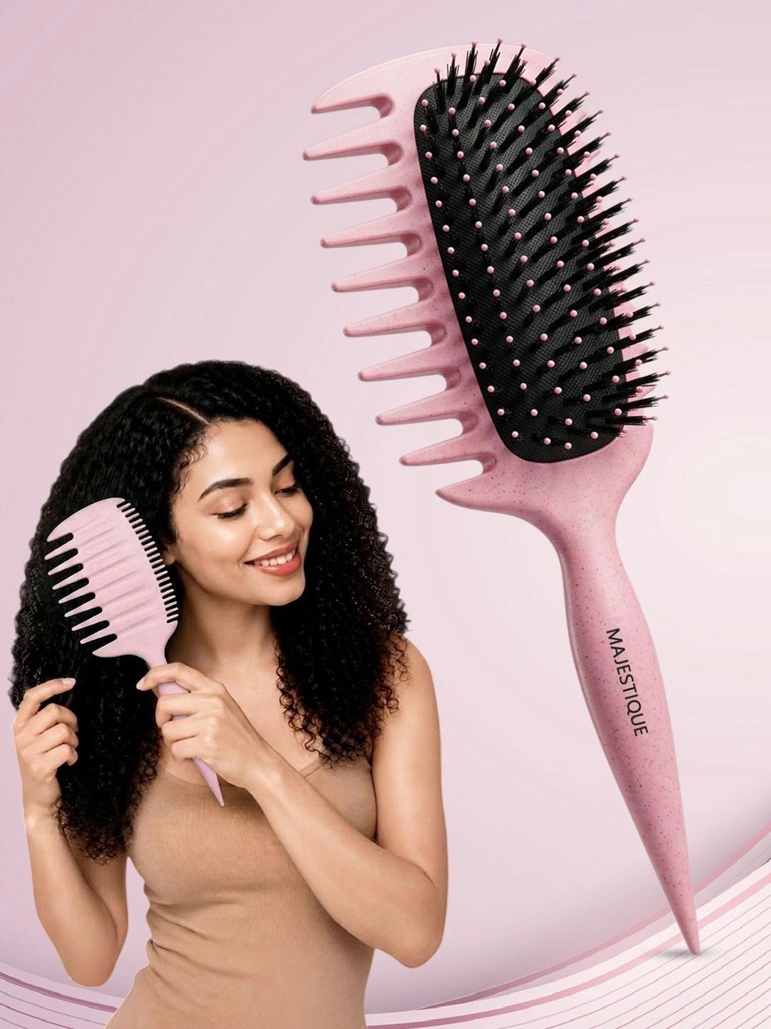 MAJESTIQUE 2-In-1 Detangling Hair Brush-picture-38