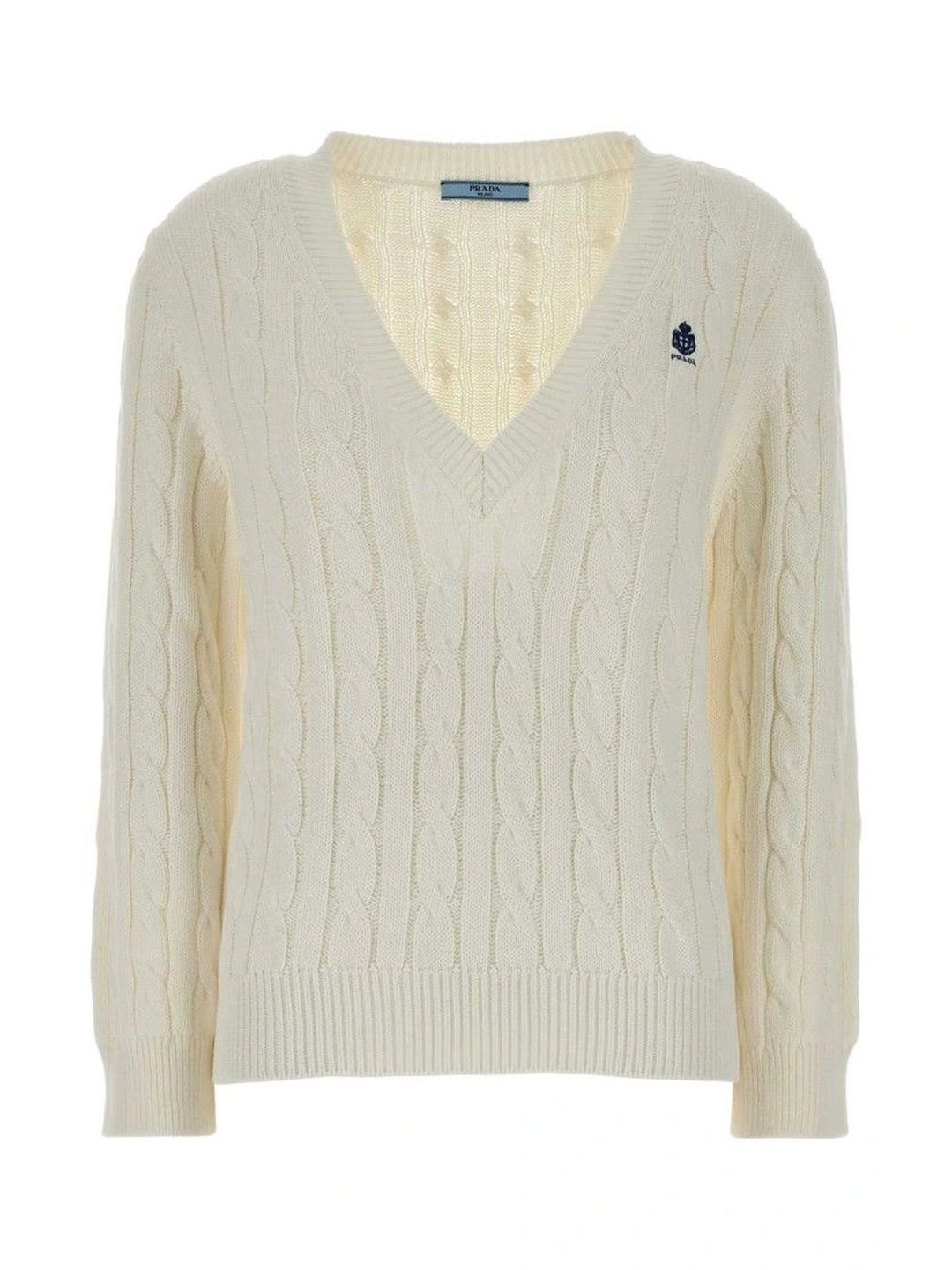 Prada Women Cable Knit Woollen Pullover-picture-20