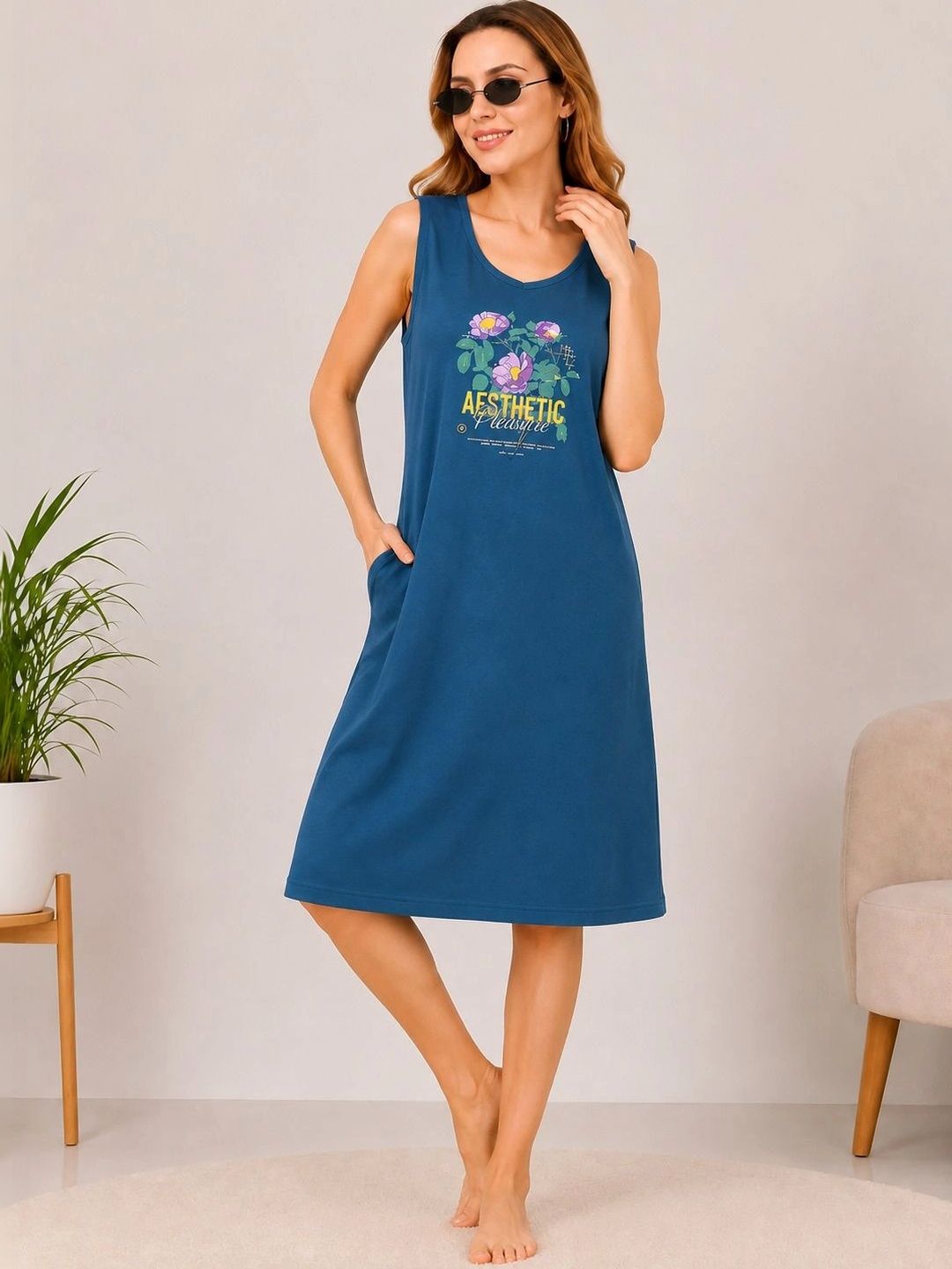 Sukhraa Printed Nightdress-picture-51