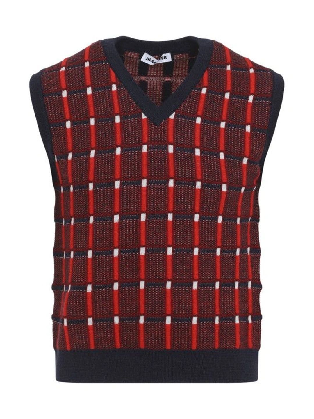 Jil Sander Men Checked Woollen Sweater Vest-picture-25