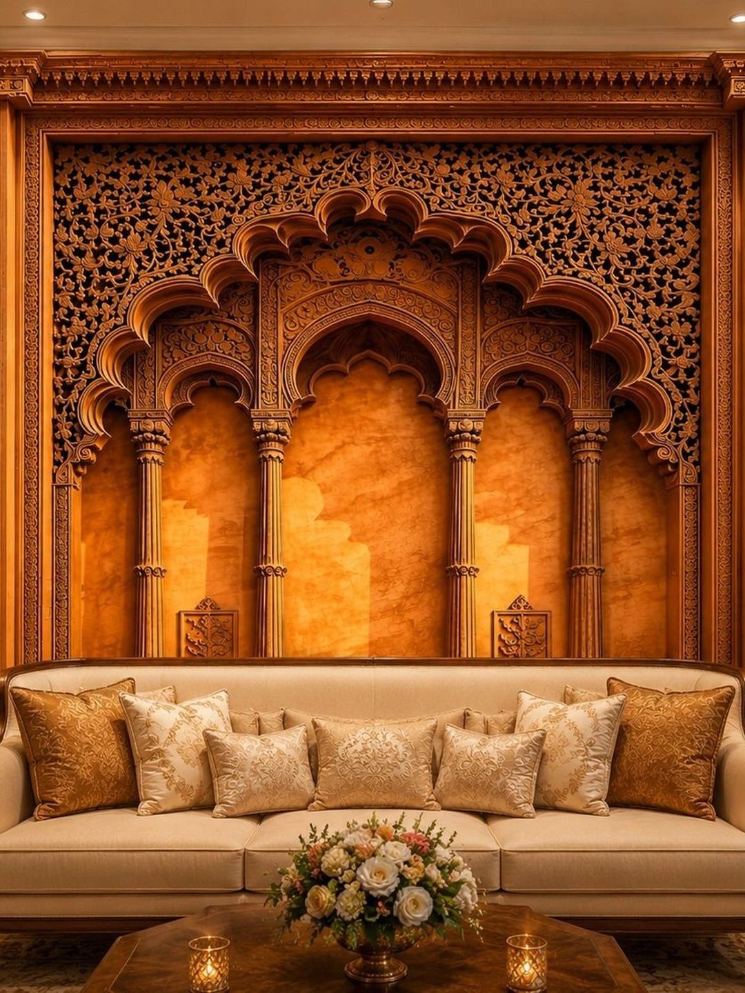 DHARA CREATION Brown Arch Gate Printed Wall Decor-picture-6