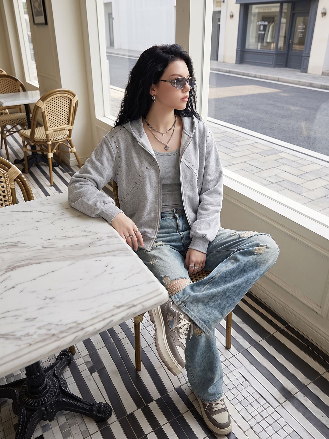 Suo Women Hooded Sweatshirt-picture-46