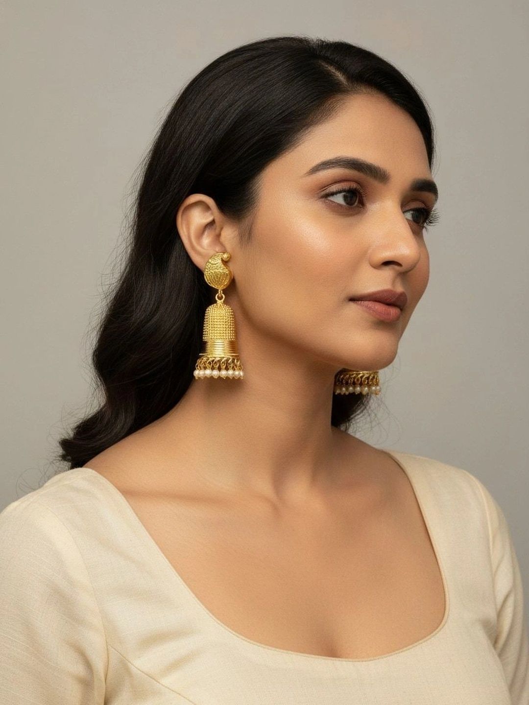 9ROCK Dome Shaped Jhumkas Earrings-picture-42