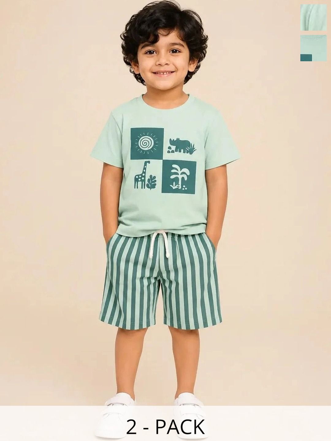 Bloomup Boys Printed T-shirt with Shorts-picture-33