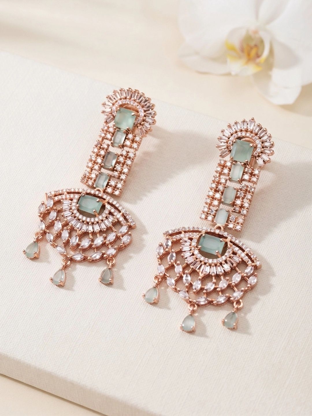 SHREEVAANI Geometric Drop Earrings-picture-50
