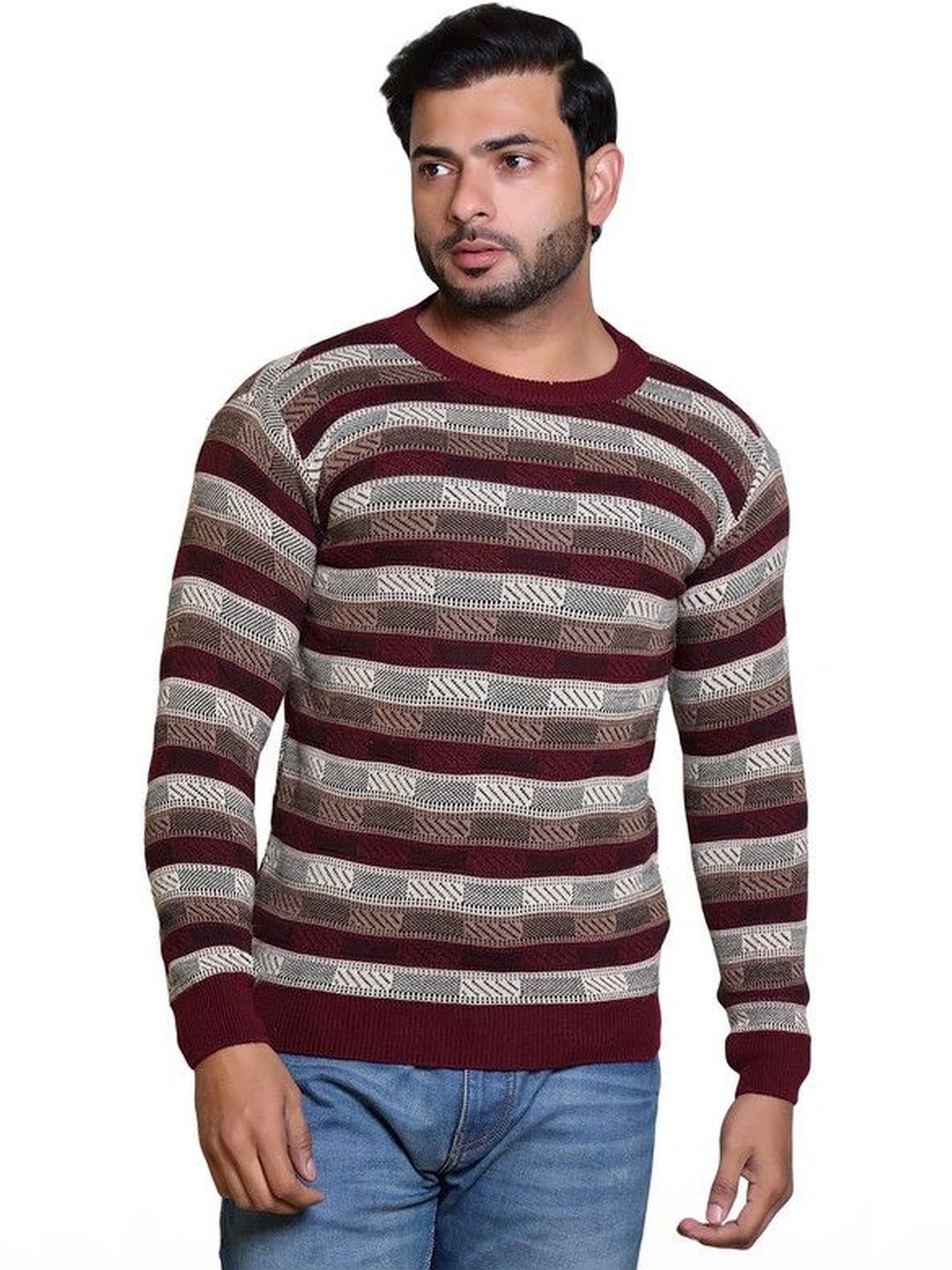 Grand Line Men Striped Pullover-picture-16
