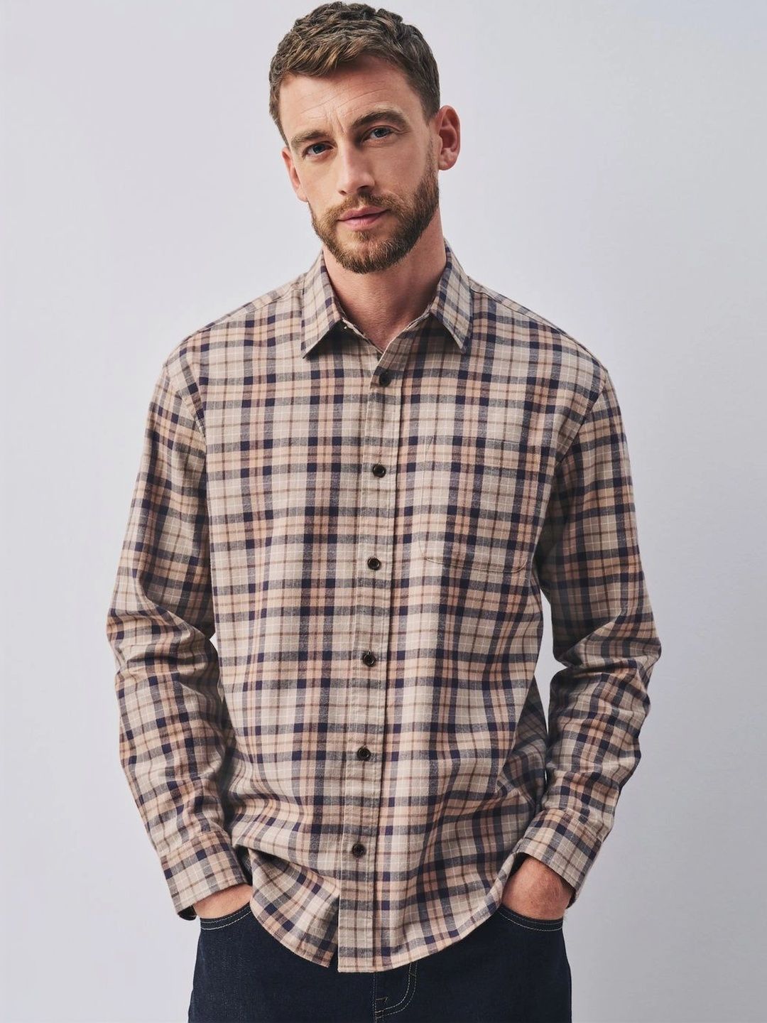 NEXT Checked Casual Shirt-image-1