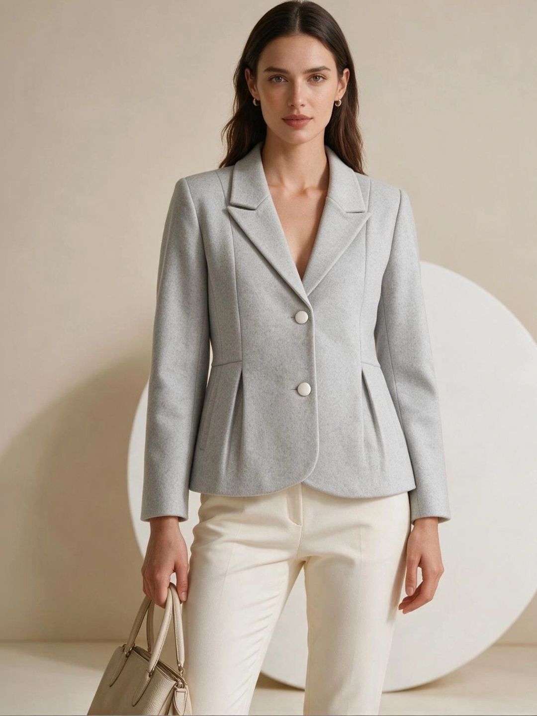BAESD Single Breasted Notched Lapel Collar Overcoat-picture-53
