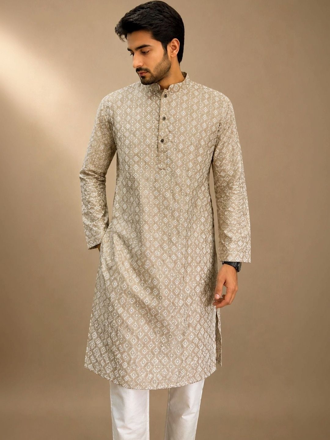Anouk Men Geometric Embroidered Thread Work Kurta-picture-37