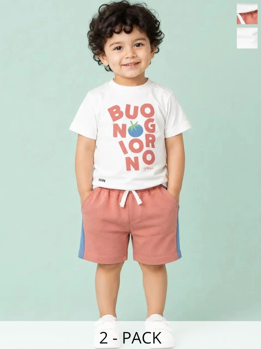 Bloomup Boys Printed T-shirt with Shorts-picture-30