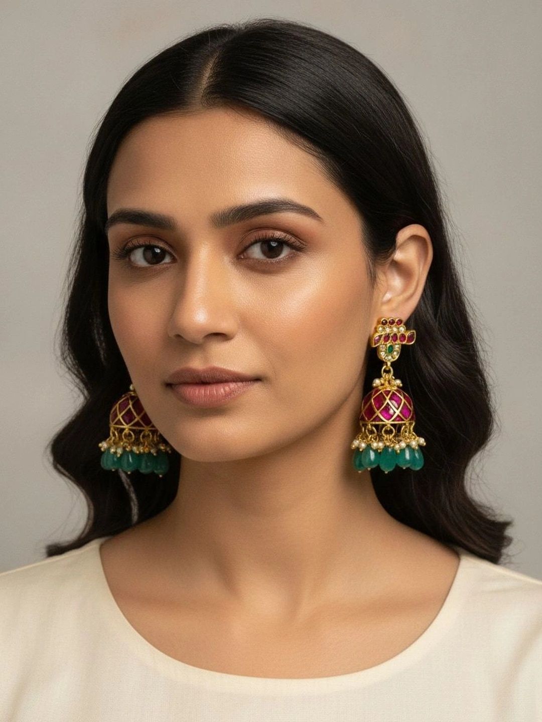 9ROCK Circular Jhumkas Earrings-picture-24
