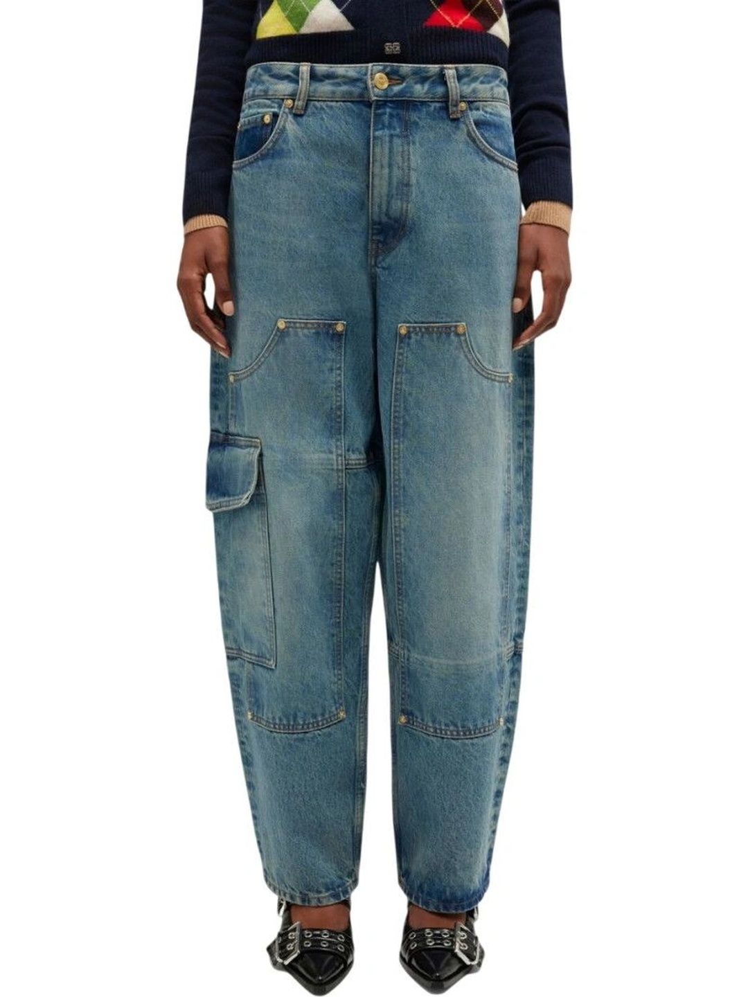 Ganni Women Straight Fit Mid-Rise Jeans-picture-40