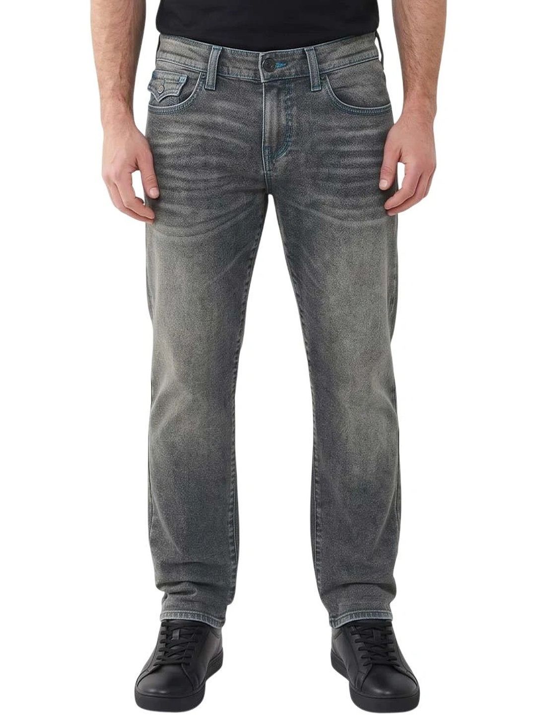 True Religion Men Slim Fit Mid-Rise Low Distress Jeans-picture-24