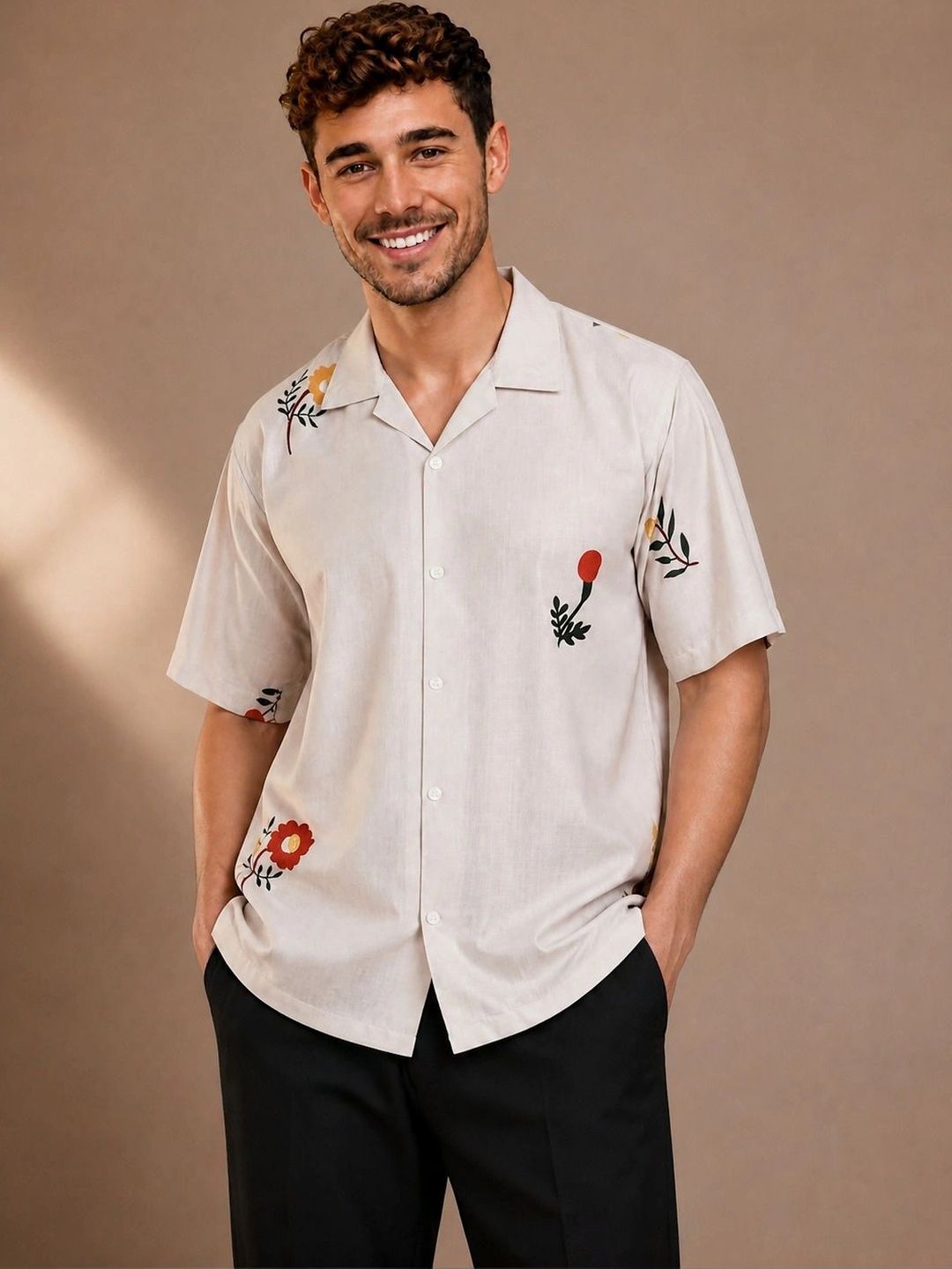 R.Code by The Roadster Life Co. Men Standard Floral Printed Casual Shirt-picture-32