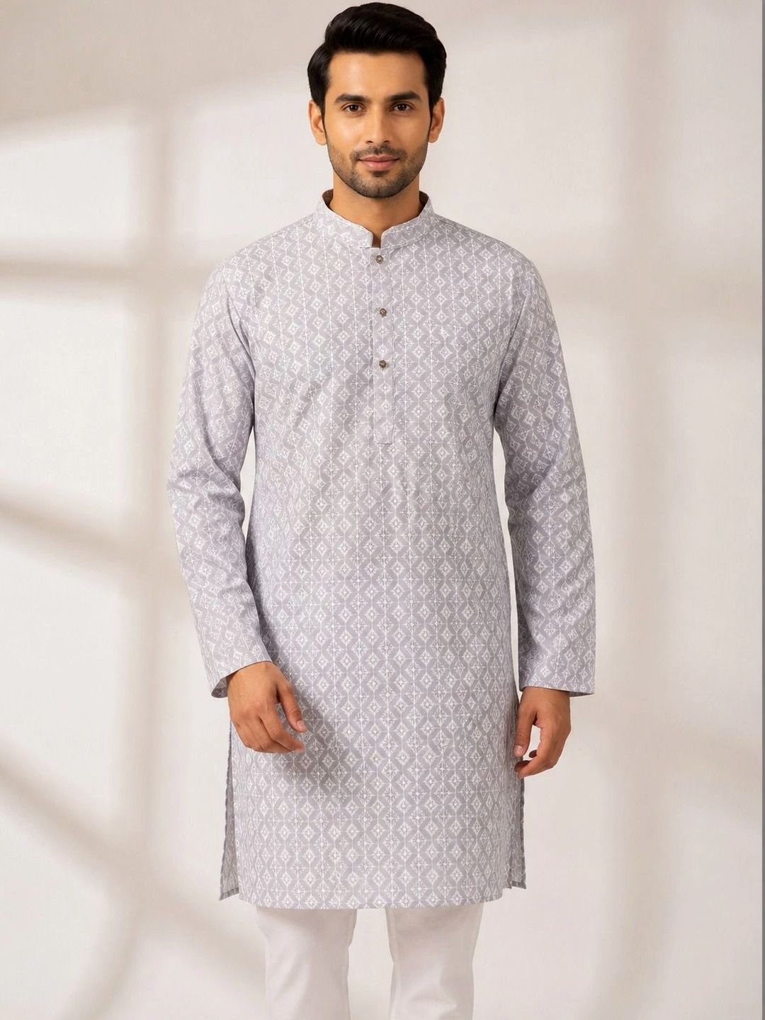 Shiv Leela Men Geometric Printed Kurta-picture-31