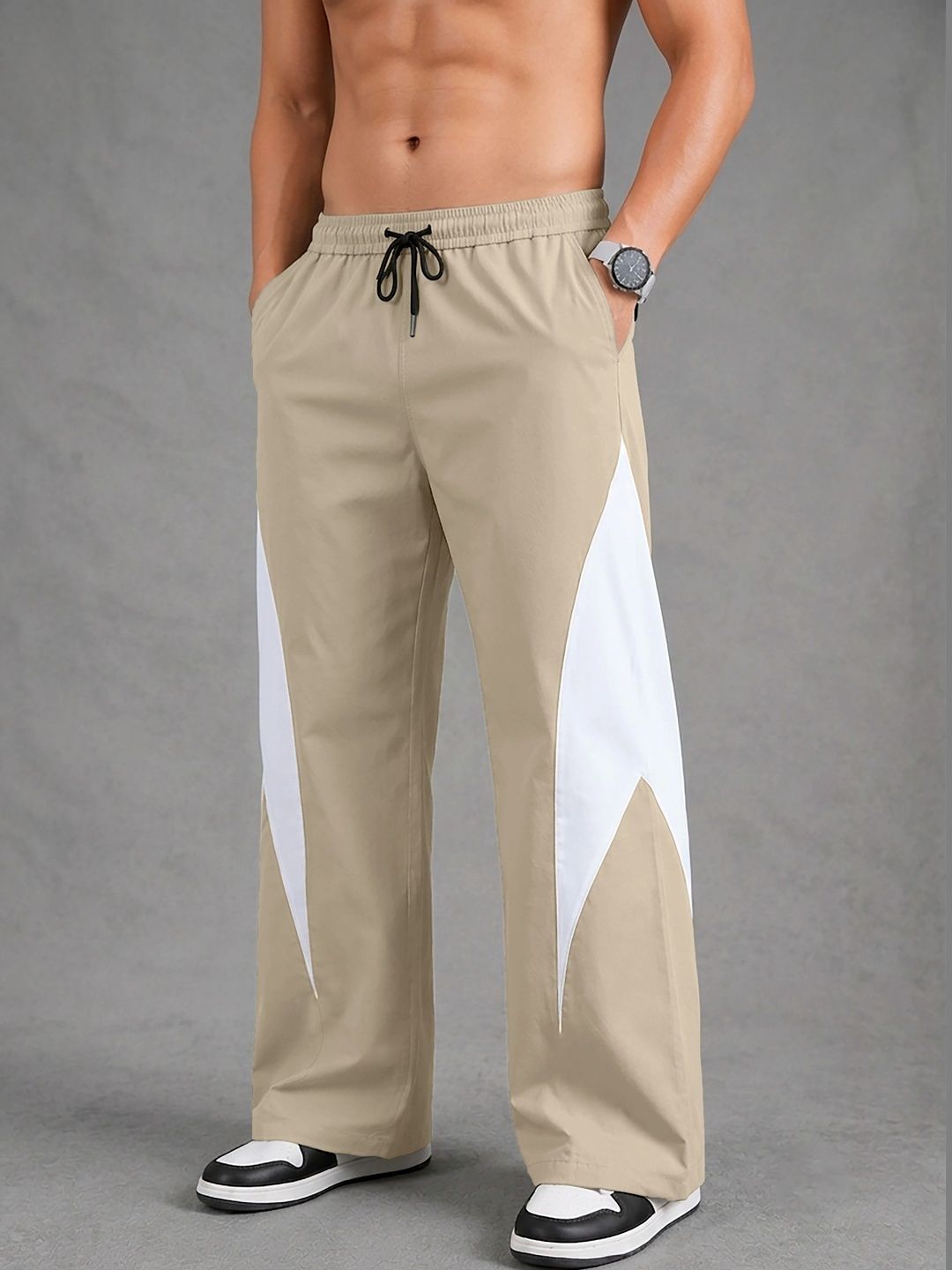 PRAVAHA Men Regular Fit Colourblocked Dri-FIT Training Track Pants-picture-18