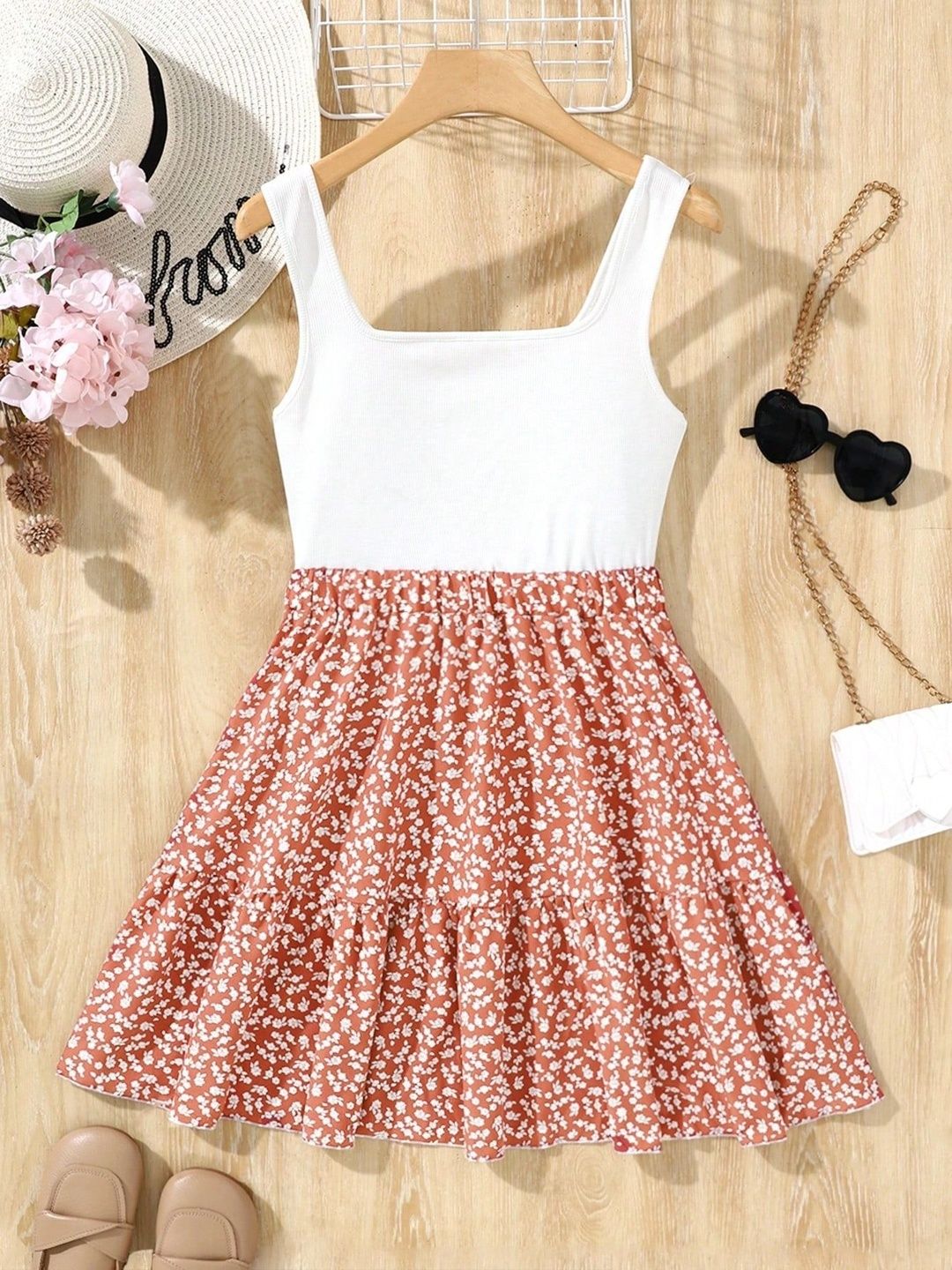 Miss & Chief Floral Print A-Line Dress-picture-7