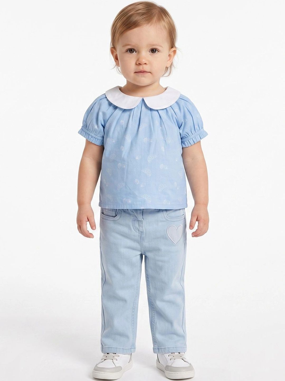 MINI KLUB Girls Regular Fit Mid-Rise Stretchable Jeans-image-1