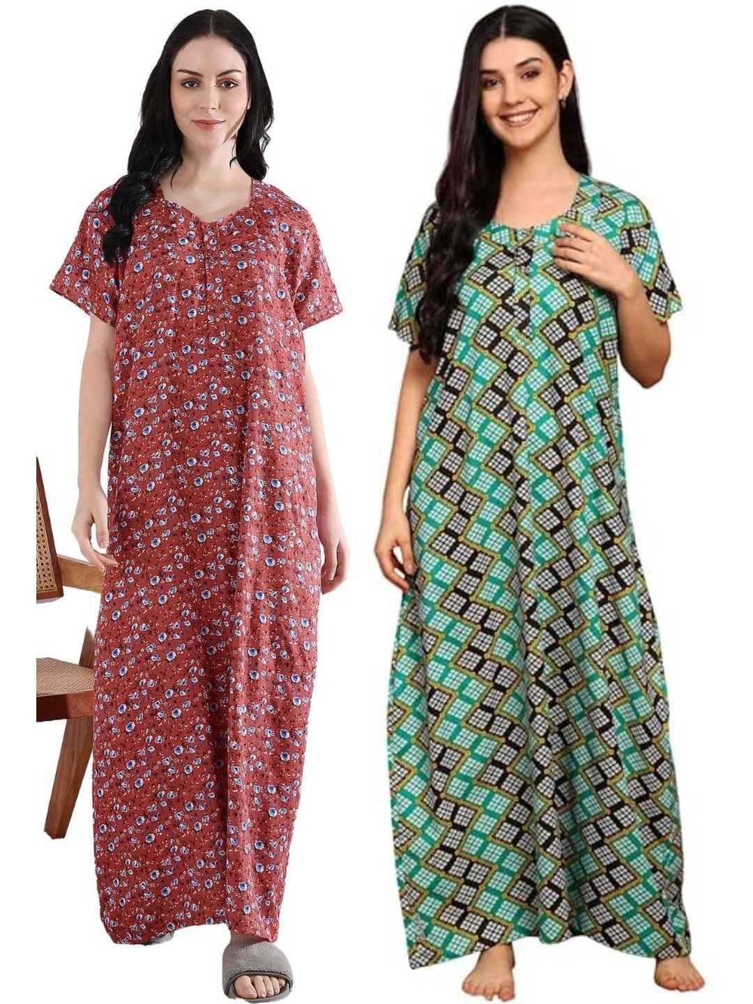 YUKATA Printed Maxi Nightdress-picture-7