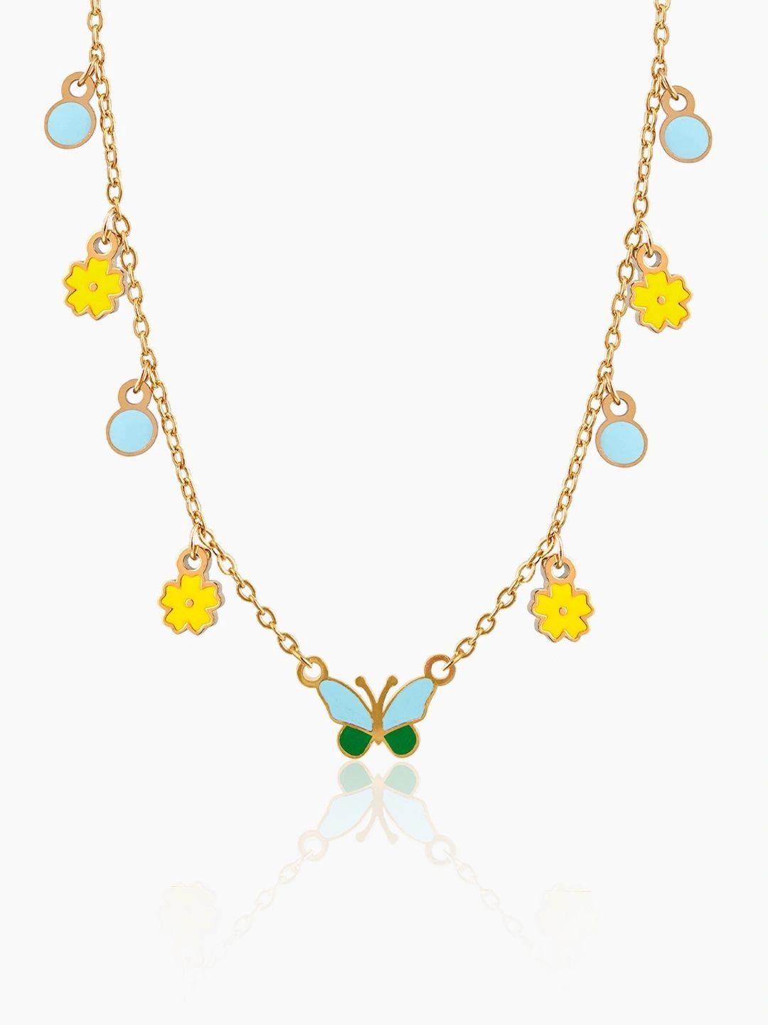 SWASHAA Girls 18K Gold Plated Necklace-picture-35